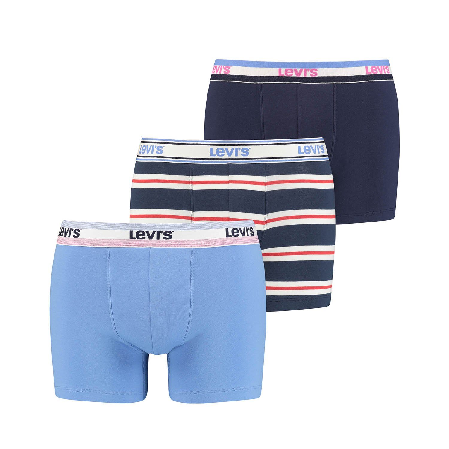 Levi's® Boxershorts LEVIS Men Giftbox Logo Boxer Brief 3P (3-St) Blue Combo