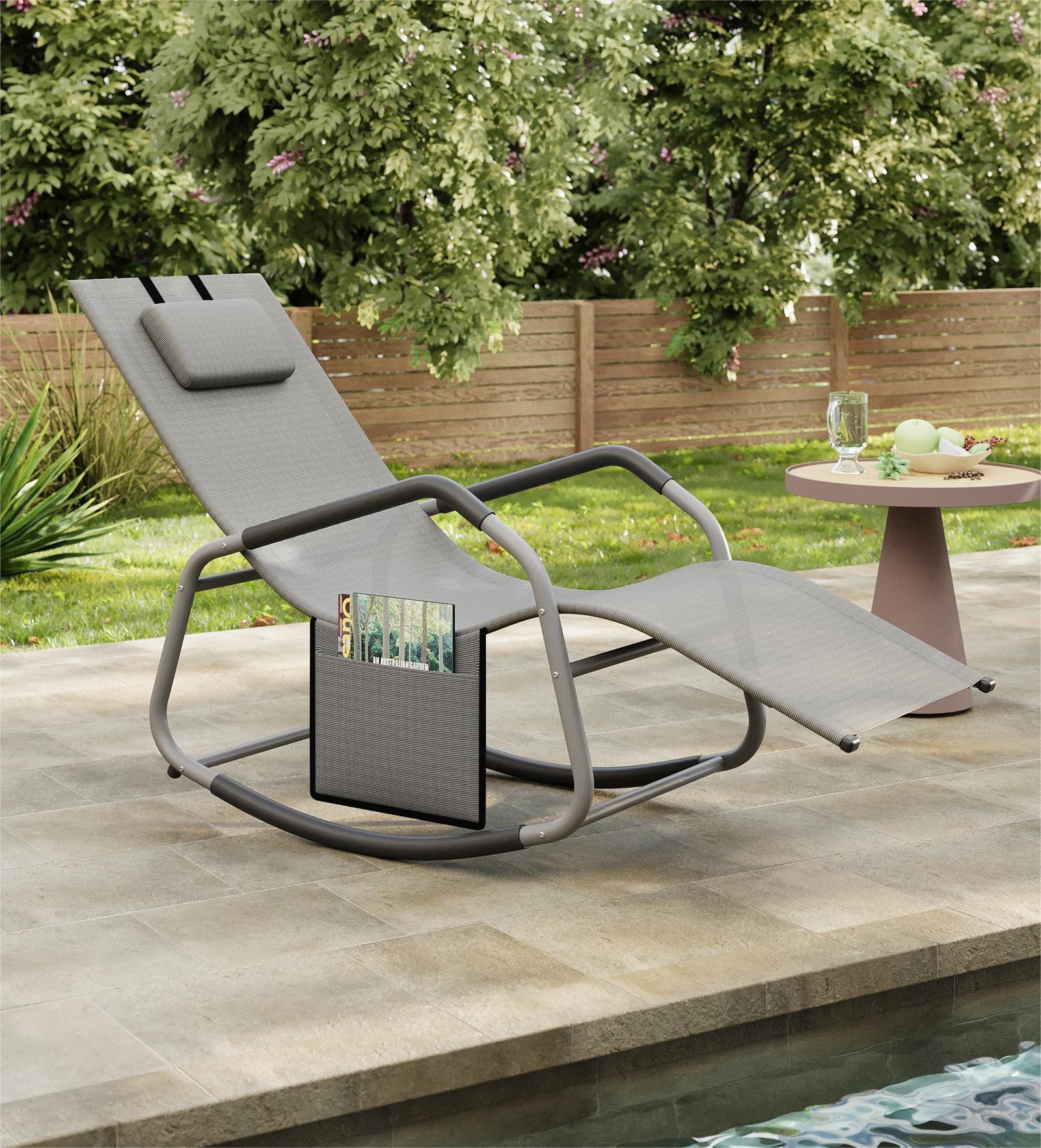 SONGMICS Gartenliege, 1 St., Schaukelstuhl Umkippschutz günstig online kaufen