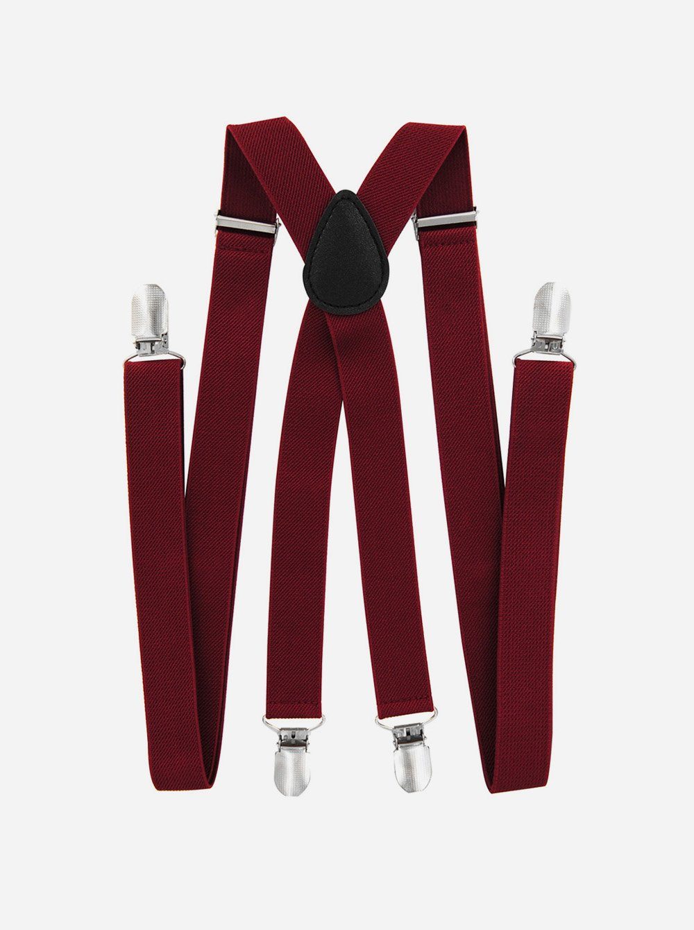 axy Hosenträger Herren Hosenträger mit Fliege Set (2-St., 2er Set) 4 Stabile Clips X-Form 2,5cm Breit verstellbar und elastisch – Bild 4 von 5