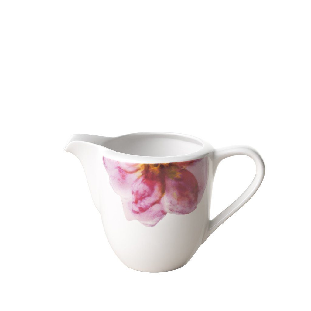 Villeroy & Boch Milchkännchen Rose Garden Milchkännchen, 210 ml, weiß/rosa