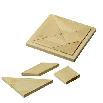 Philos Spiel, Tangram - Bambus - 7 Puzzleteile - Denkspiel - Geduldspiel