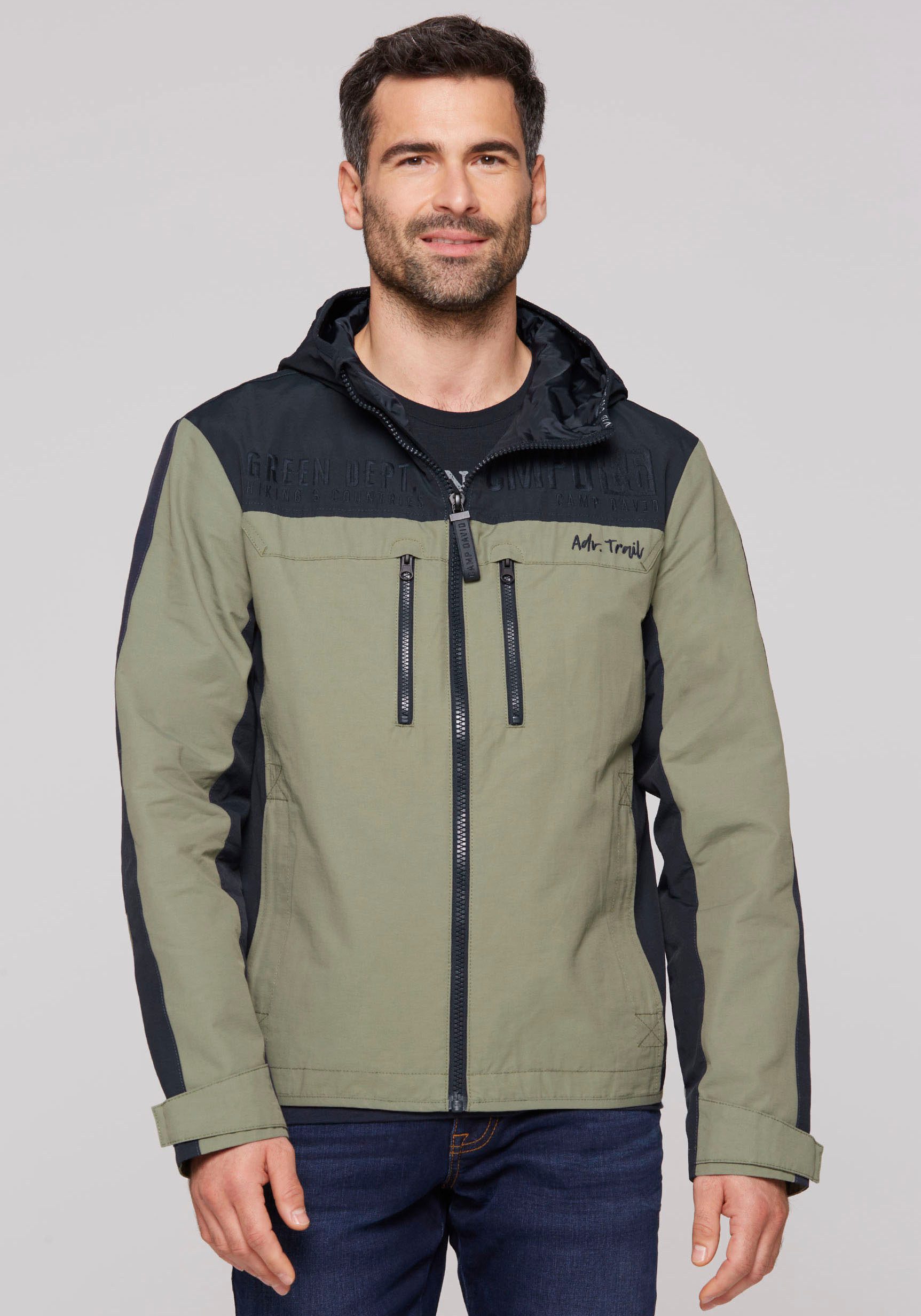 CAMP DAVID Outdoorjacke mit Logostickereien günstig online kaufen