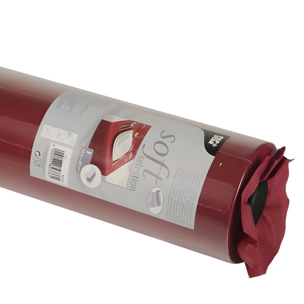PAPSTAR Tischläufer Tischläufer stoffähnlich Vlies soft selection 24 m x 40 cm bordeaux