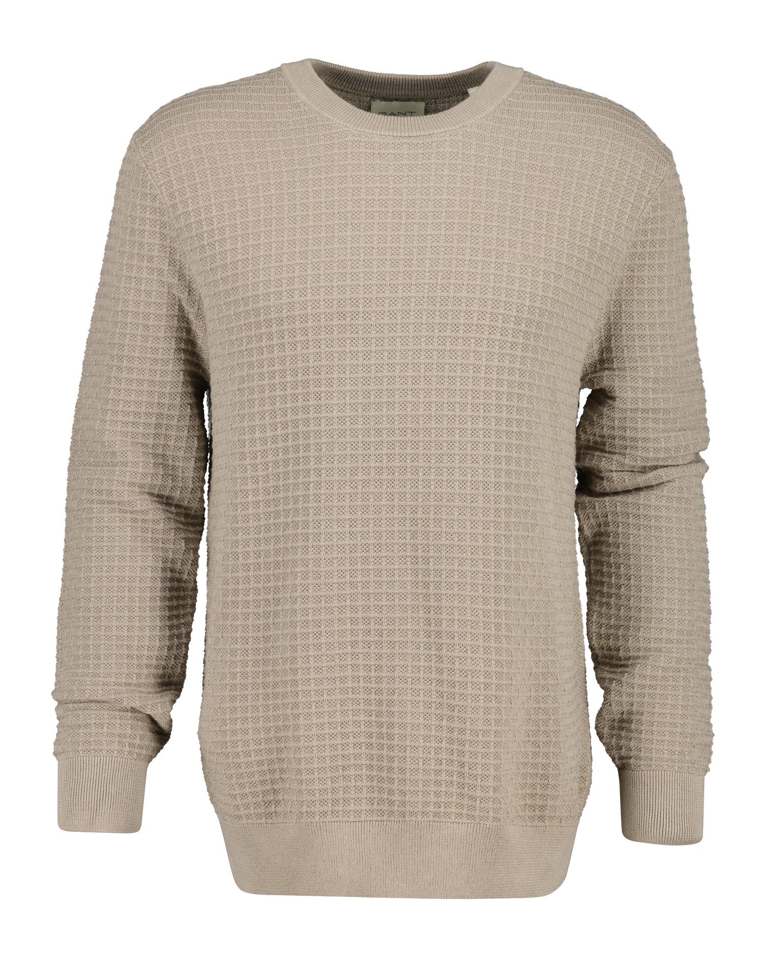 Gant Rundhalspullover COTTON TEXTURE C-NECK Regular fit mit Rundhalsausschnitt