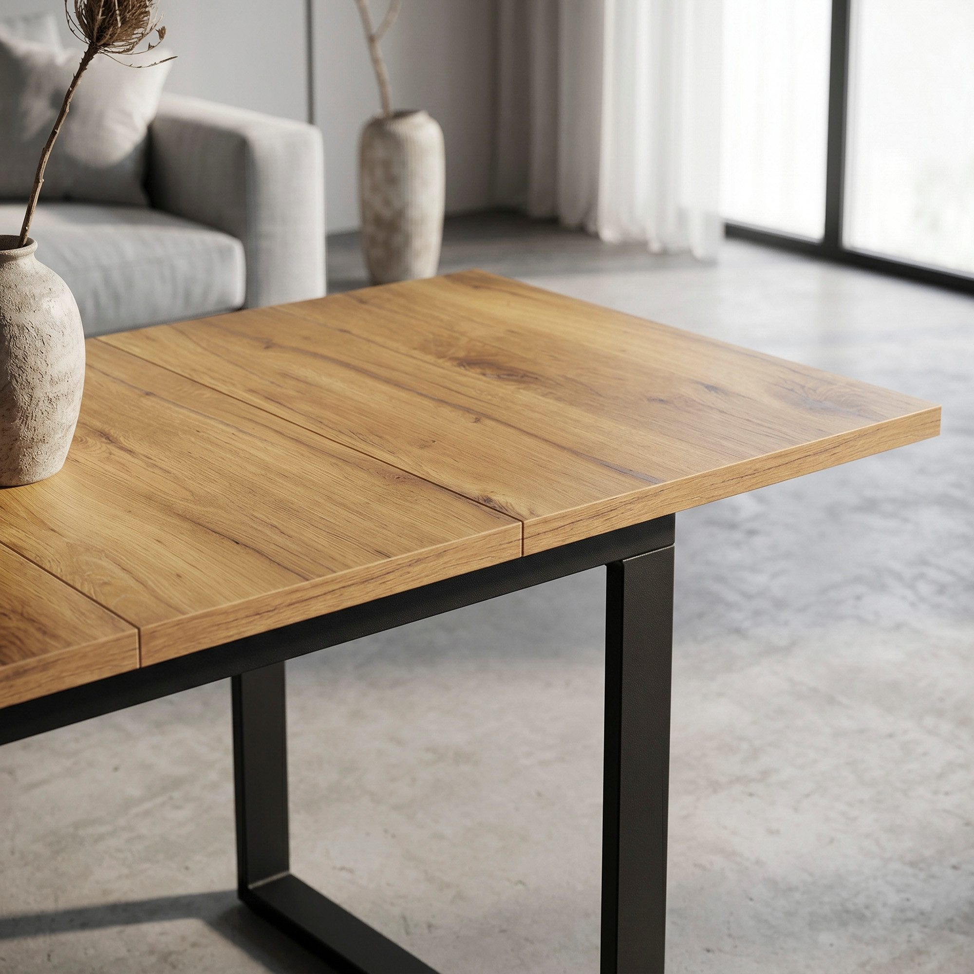 B&D home Essgruppe Essgruppe Anna & Vicka, (Set, 5-tlg., 1 Tisch / 4 Stühle), Esstisch ausziehbar bis 160cm für 4-6 Personen, Stühle in Samtstoff