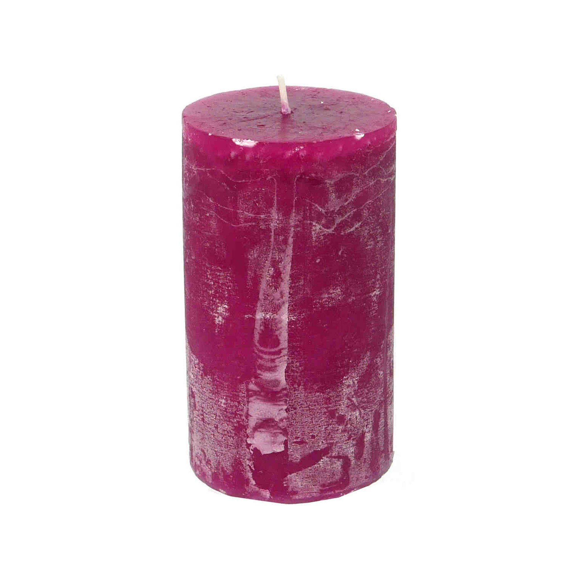 B&S Stumpenkerze Stumpenkerze durchgefärbt beere 12 x Ø 7 cm günstig online kaufen