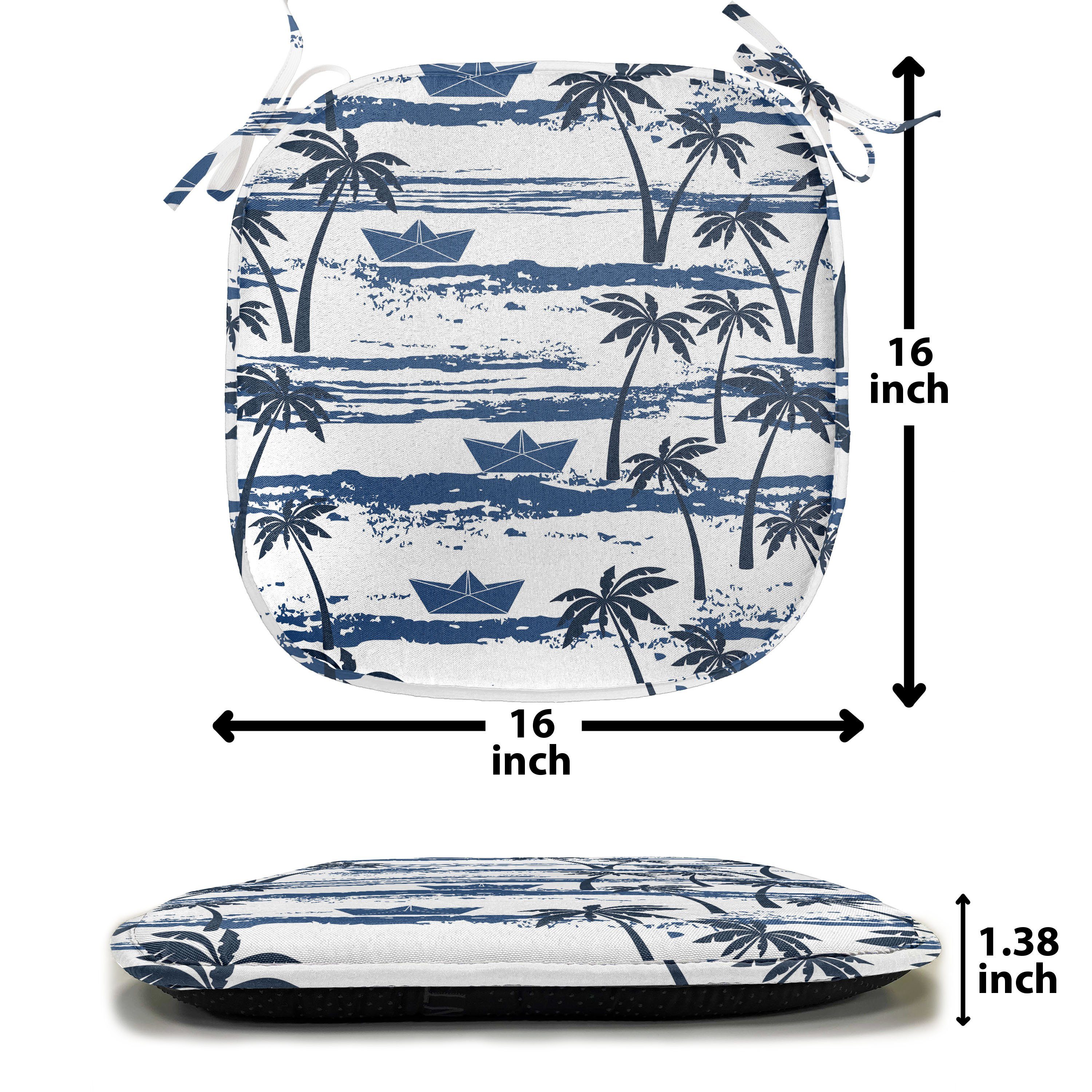 Palme Dekoratives mit Küchensitze, auf Abakuhaus Papierboote Riemen Kissen für wasserfestes Wellen Stuhlkissen