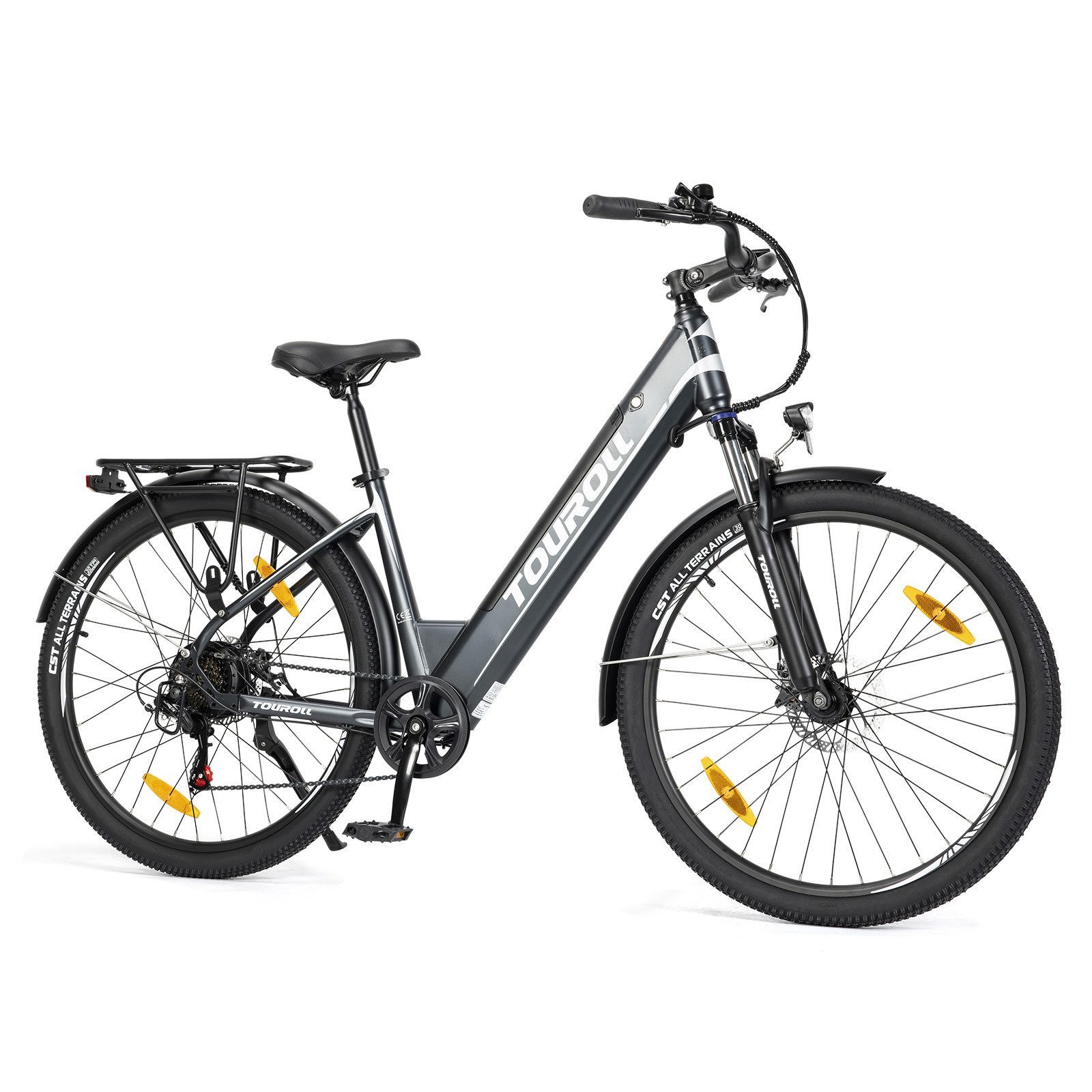 Touroll E-Bike Trekkingrad mit 250-W-Motor, 27,5-Zoll-Rädern, 561,6 Wh Akku, 561,6 Wh