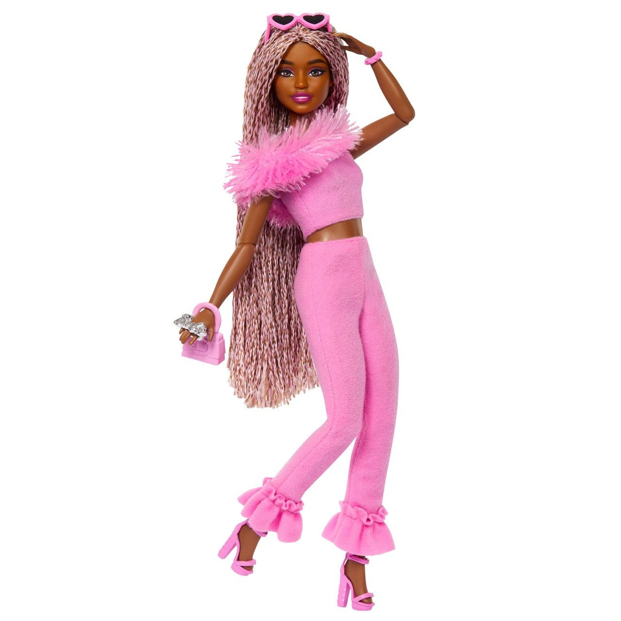 Mattel® Anziehpuppe Mattel HYV28 - Barbie Deluxe Style Puppe -geflochtene Zöpfe