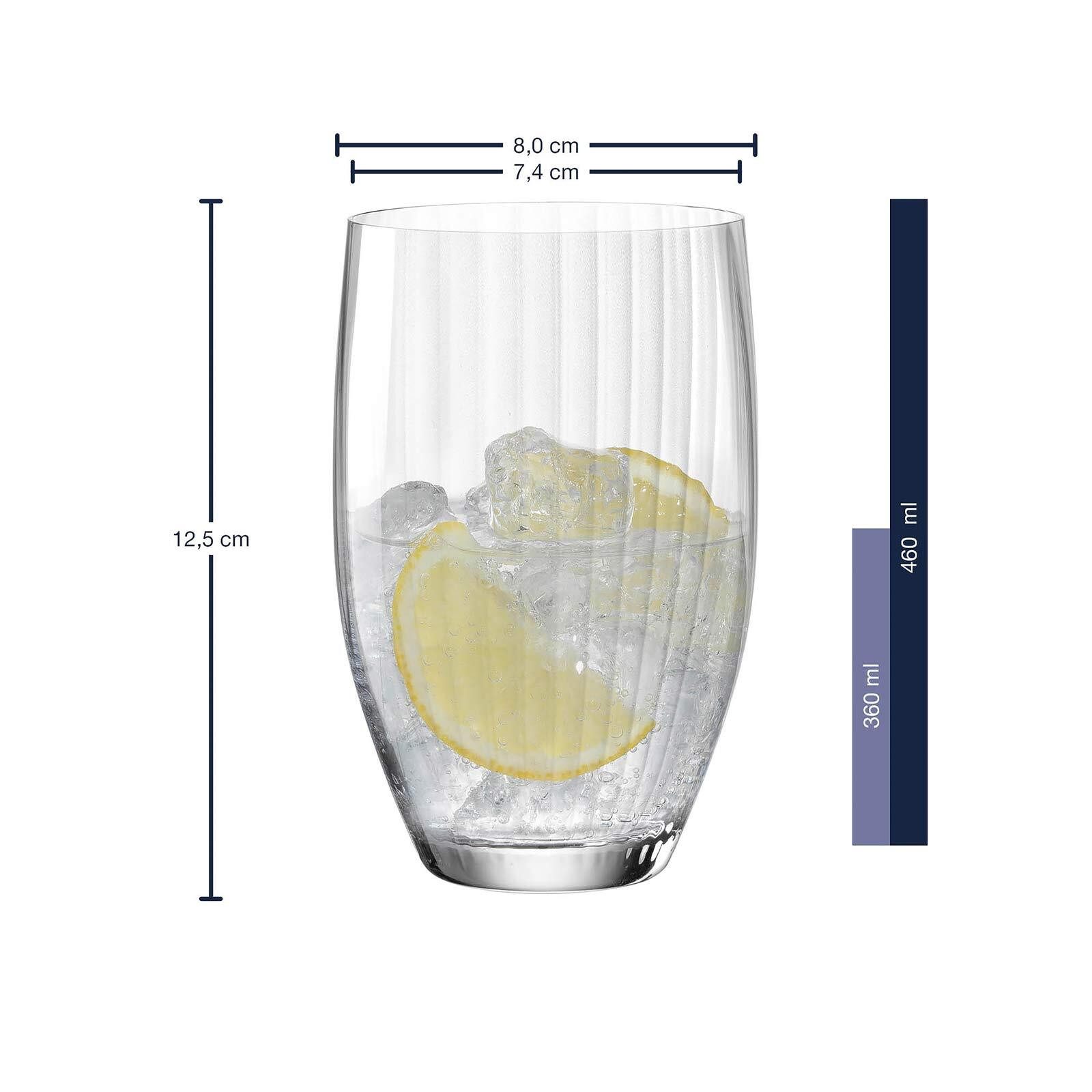 LEONARDO Glas Poesia Trinkgläser 380 ml & 460 ml 12er Set, 12-tlg., Glas