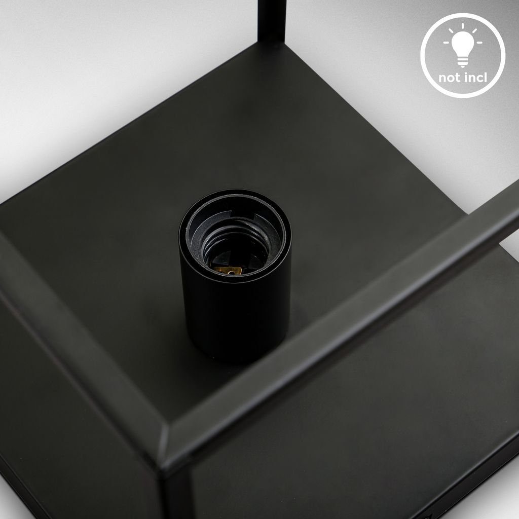 B.K.Licht Deckenleuchte Retro Deckenlampe schwarz matt 1-flammig E27 - BKL1 günstig online kaufen