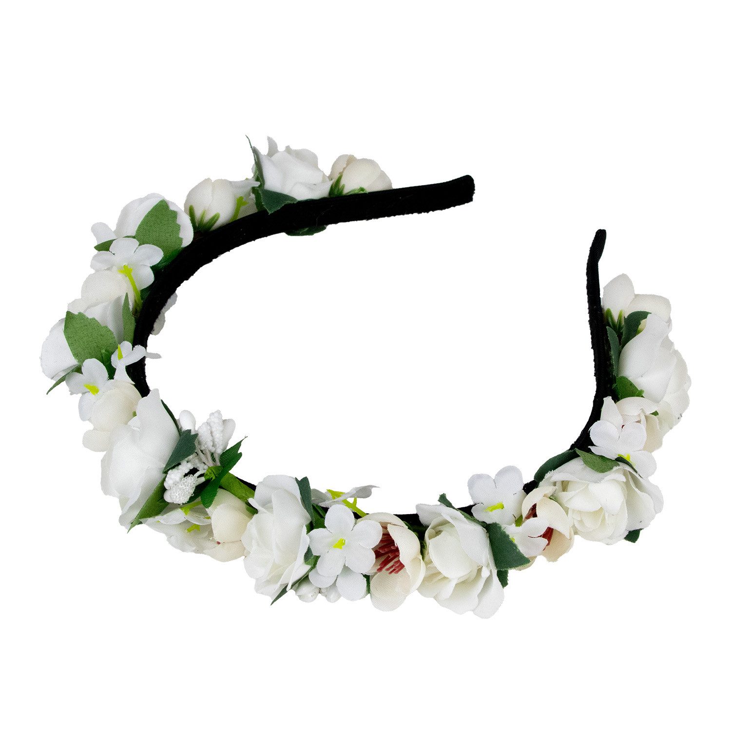 Trachtenland Haarreif Blumen Haarkranz "Sabia" mit Rosen, Haarschmuck Dirndl Hochzeit