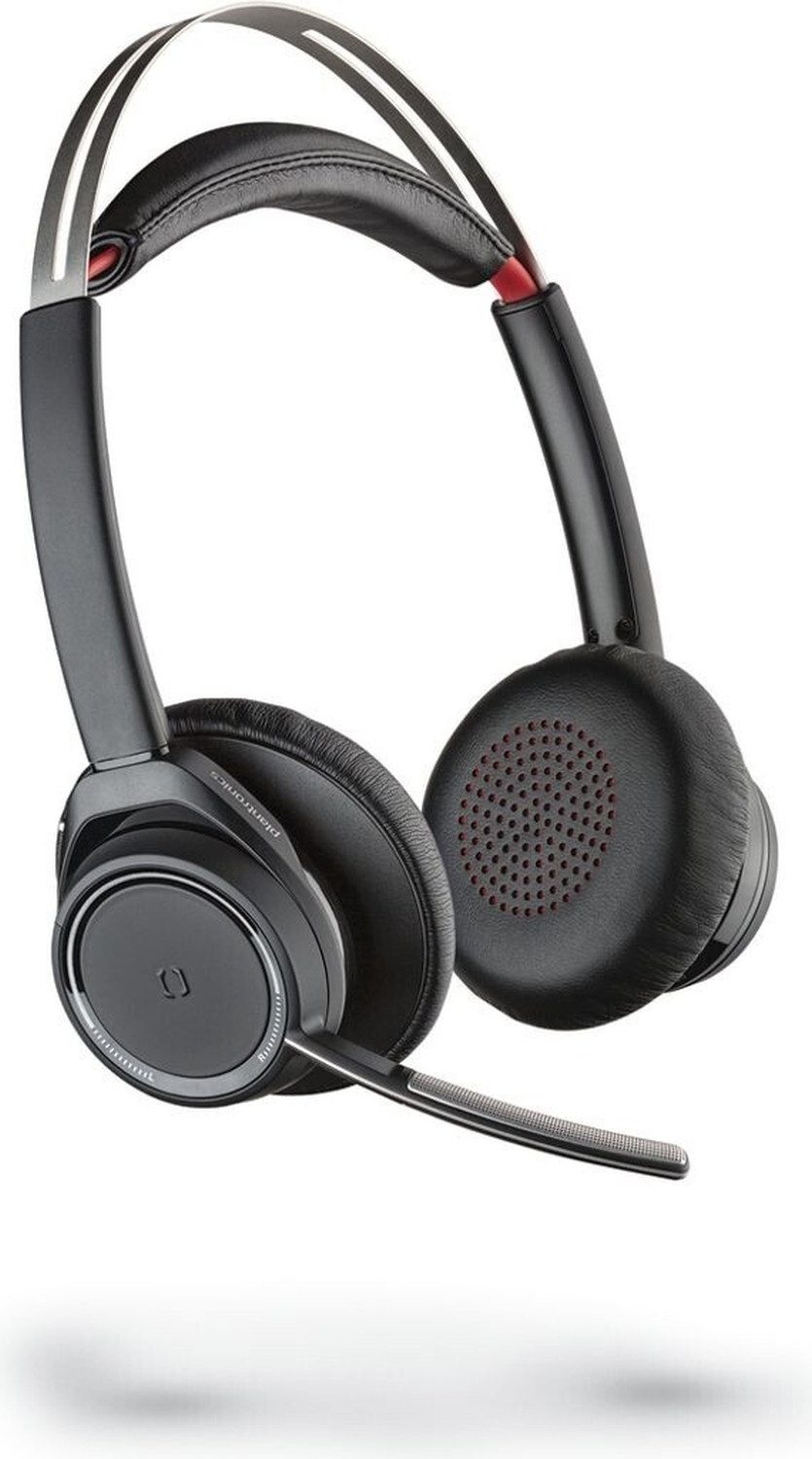 Plantronics Voyager Focus UC Wireless-Headset (Bluetooth, Bis zu 12 Stunden Sprechzeit (10 mit eingeschaltetem ANC)