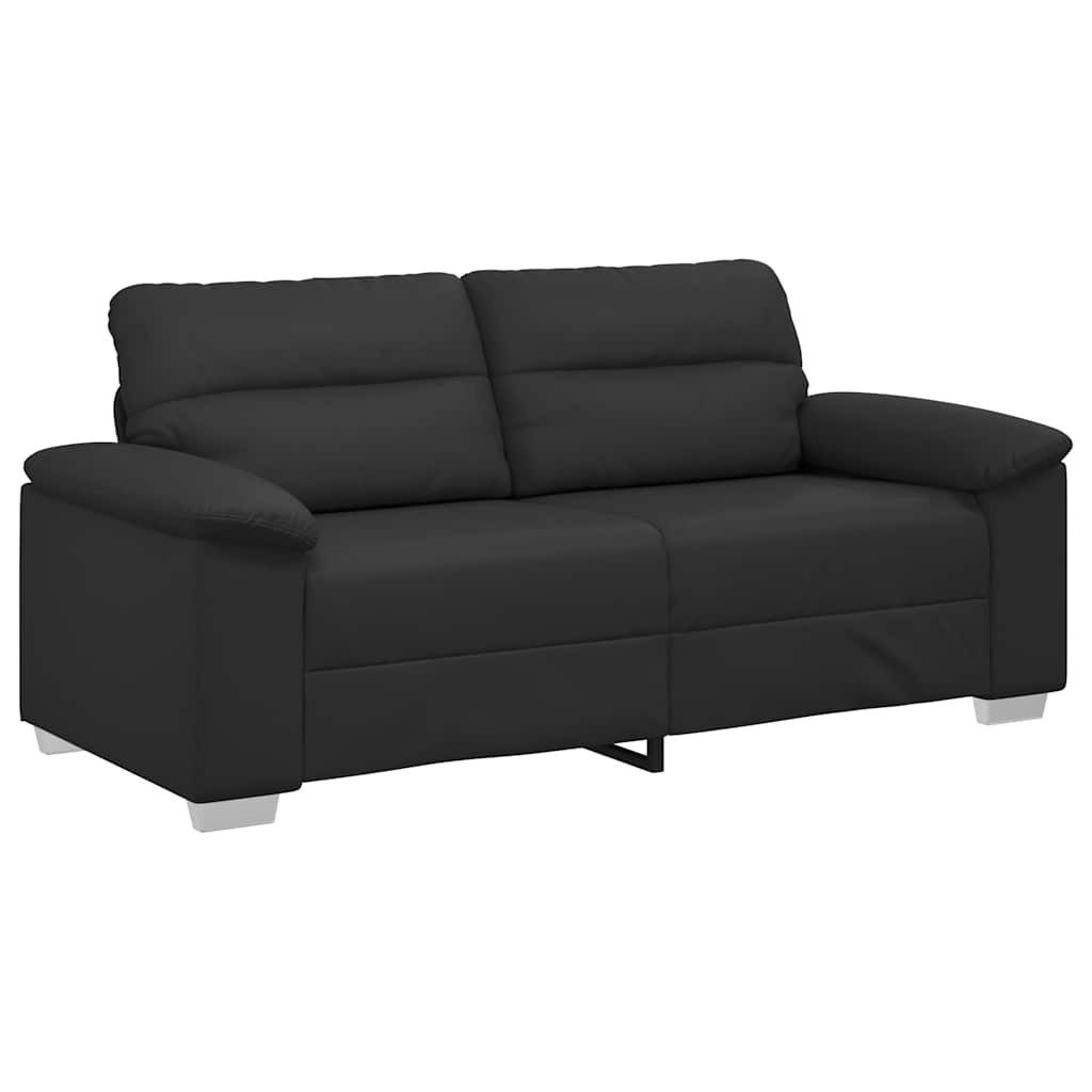 vidaXL Sofa 2-Sitzer-Sofa Schwarz 140 cm Kunstleder günstig online kaufen