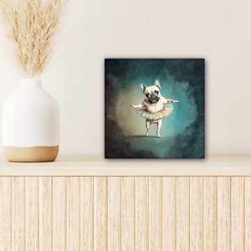 OneMillionCanvasses® Leinwandbild Hund - Tutu - Ballett - Abstrakt - Porträt - Kind, (1 St), Leinwand Bilder für Wohnzimmer Schlafzimmer