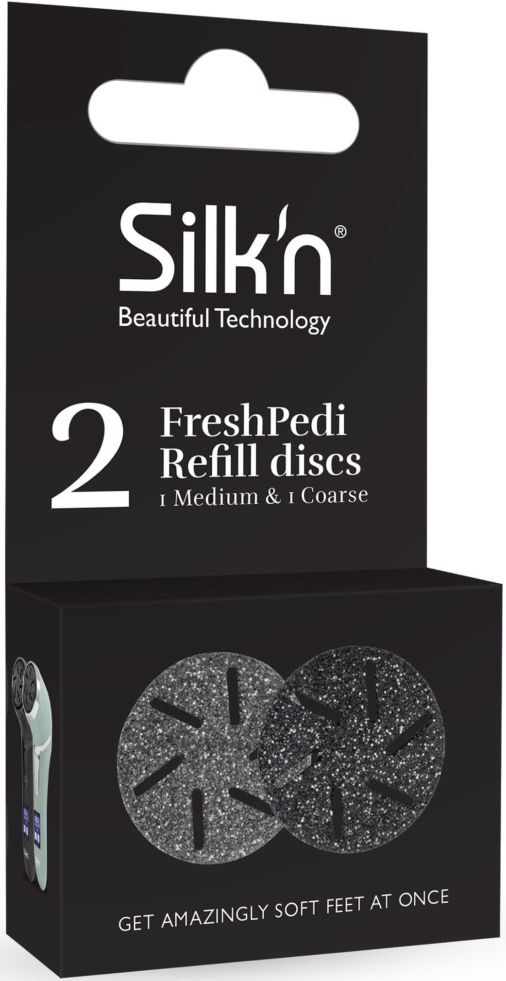 Silk'n Пемза Ersatzschleifscheiben FreshPedi Refill discs 1 Medium 1Coarse, Set, 2-St.