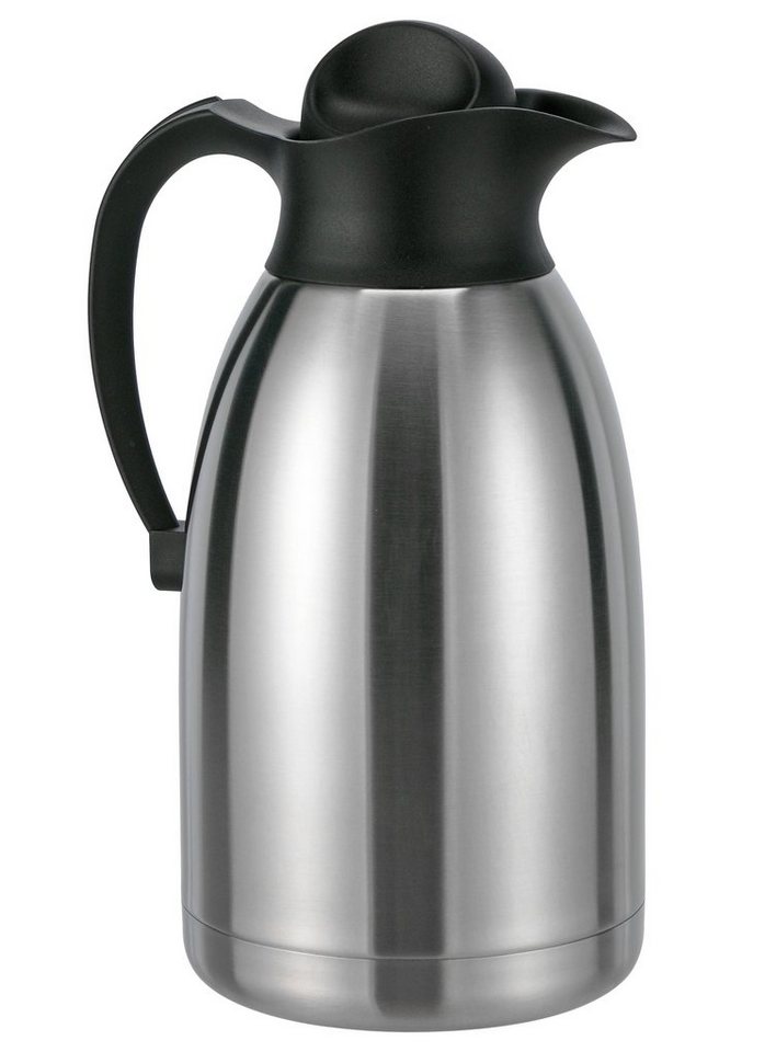 Spetebo Thermobehälter Edelstahl Thermoskanne auslaufsicher - 2 L, Edelstahl  / Kunststoff, Kaffee Tee heiß kalt Isolier Kanne