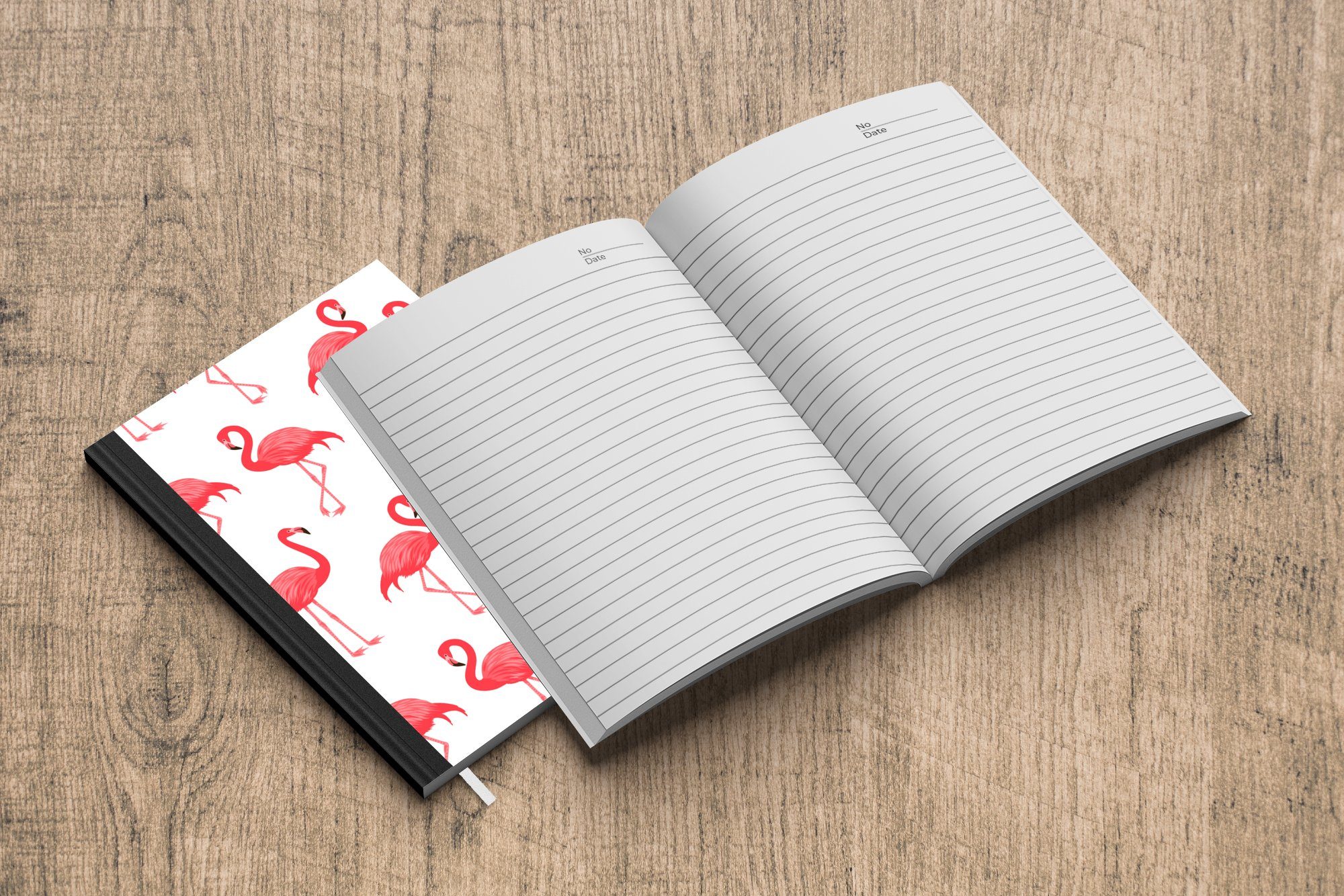 MuchoWow Notizbuch Muster - Seiten, Haushaltsbuch - A5, Merkzettel, Vogel, Notizheft, Flamingo Tagebuch, 98 Journal