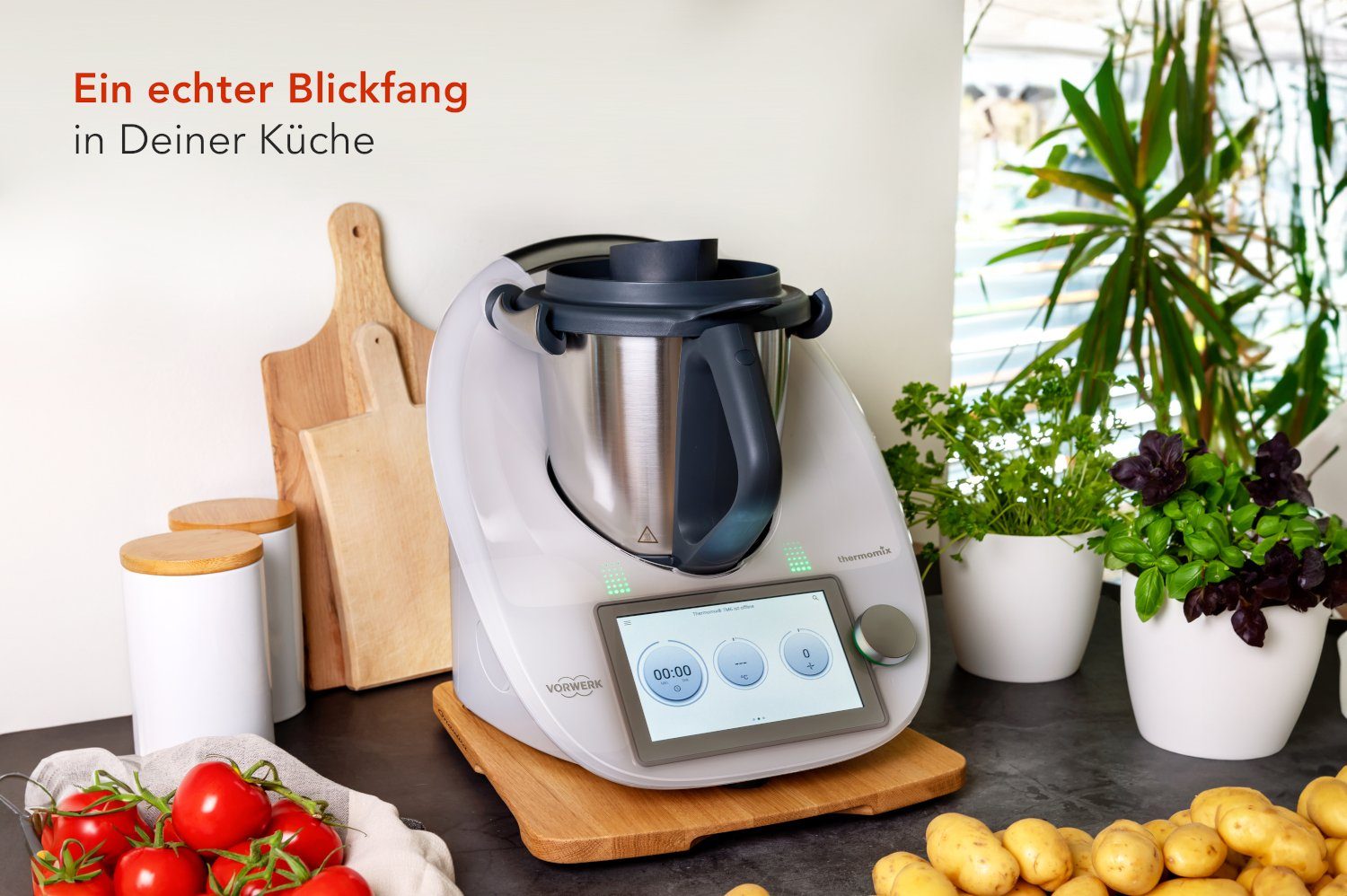 eVendix Schneidebrett Ökologisches Gleitbrett passend für Thermomix TM6 & TM5, (1-St)