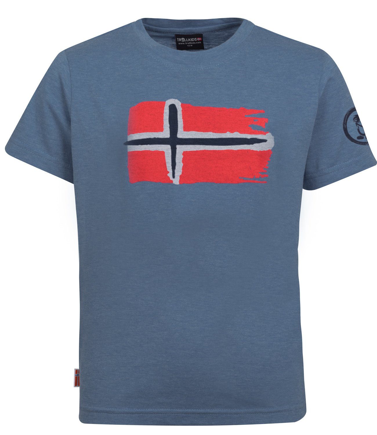 Blau T-Shirt TROLLKIDS Französisch Oslo