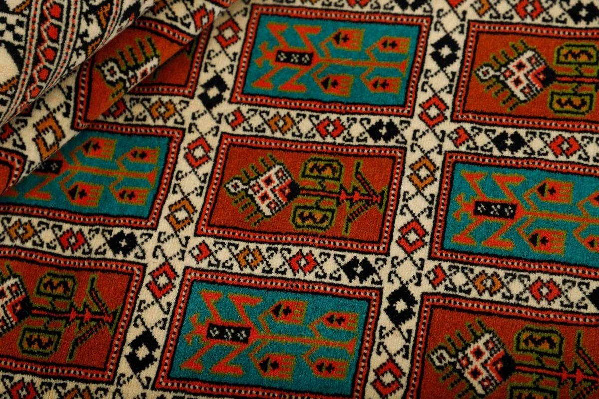 Orientteppich Handgeknüpfter Perserteppich, 139x206 Turkaman rechteckig, Nain 6 Trading, Höhe: mm / Orientteppich