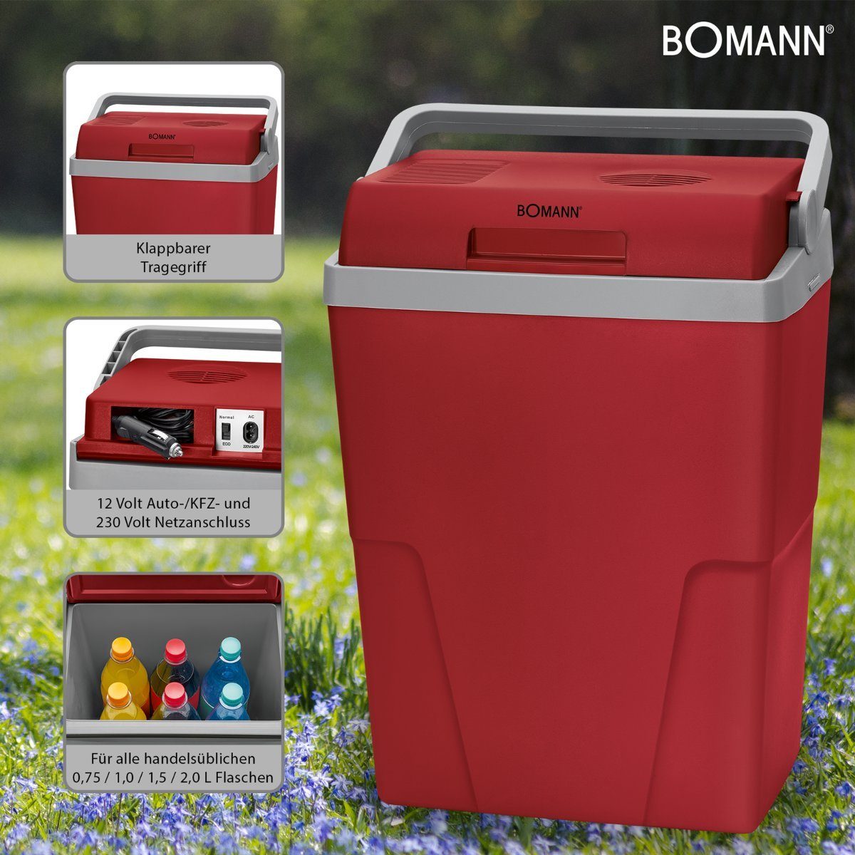 BOMANN Kühlbox KB 6011 CB N, 22 l, Ideal für Camping, Reise und Einkau