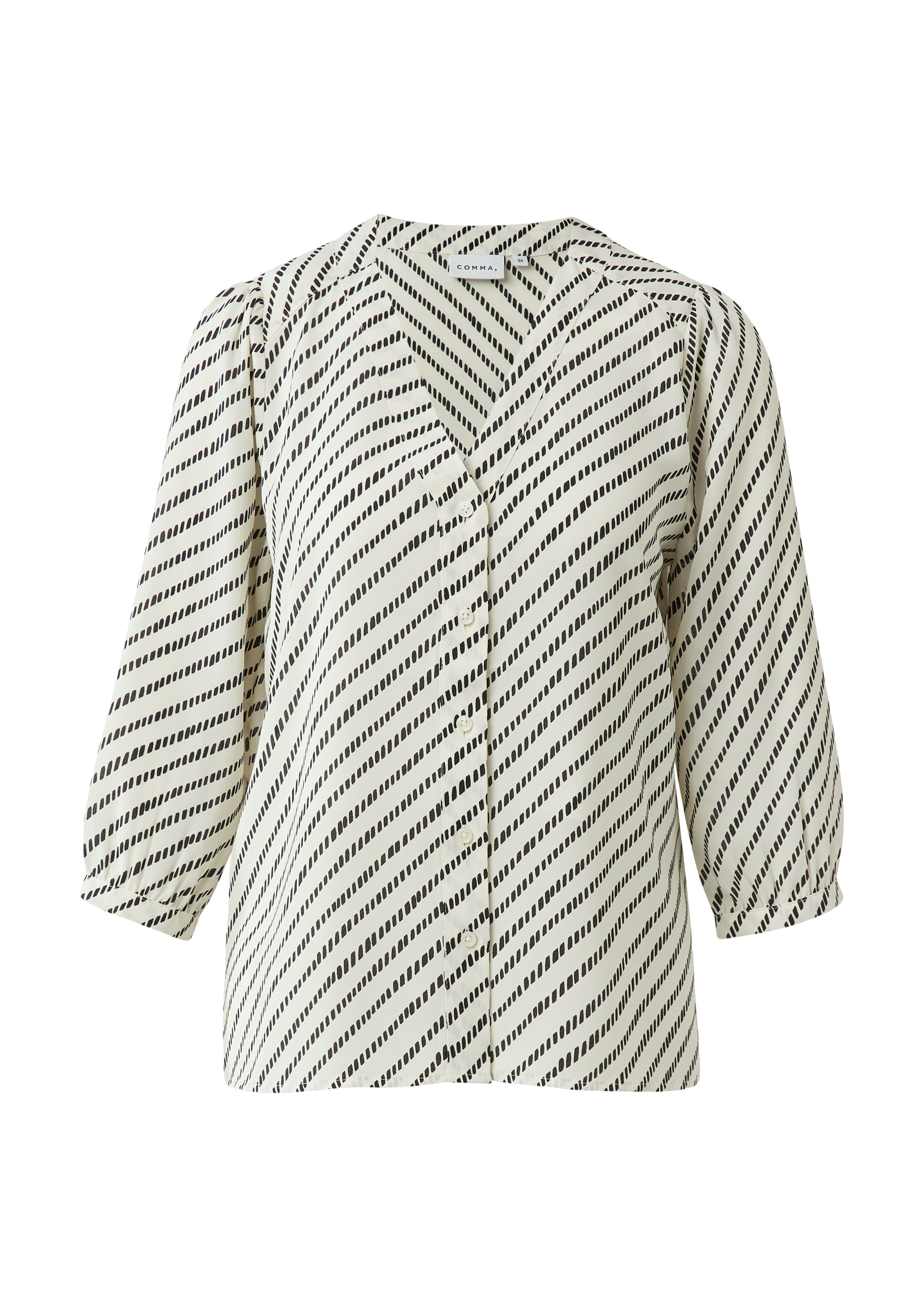 comma Shirtbluse 3/4-Arm Tunika mit grafischem Muster
