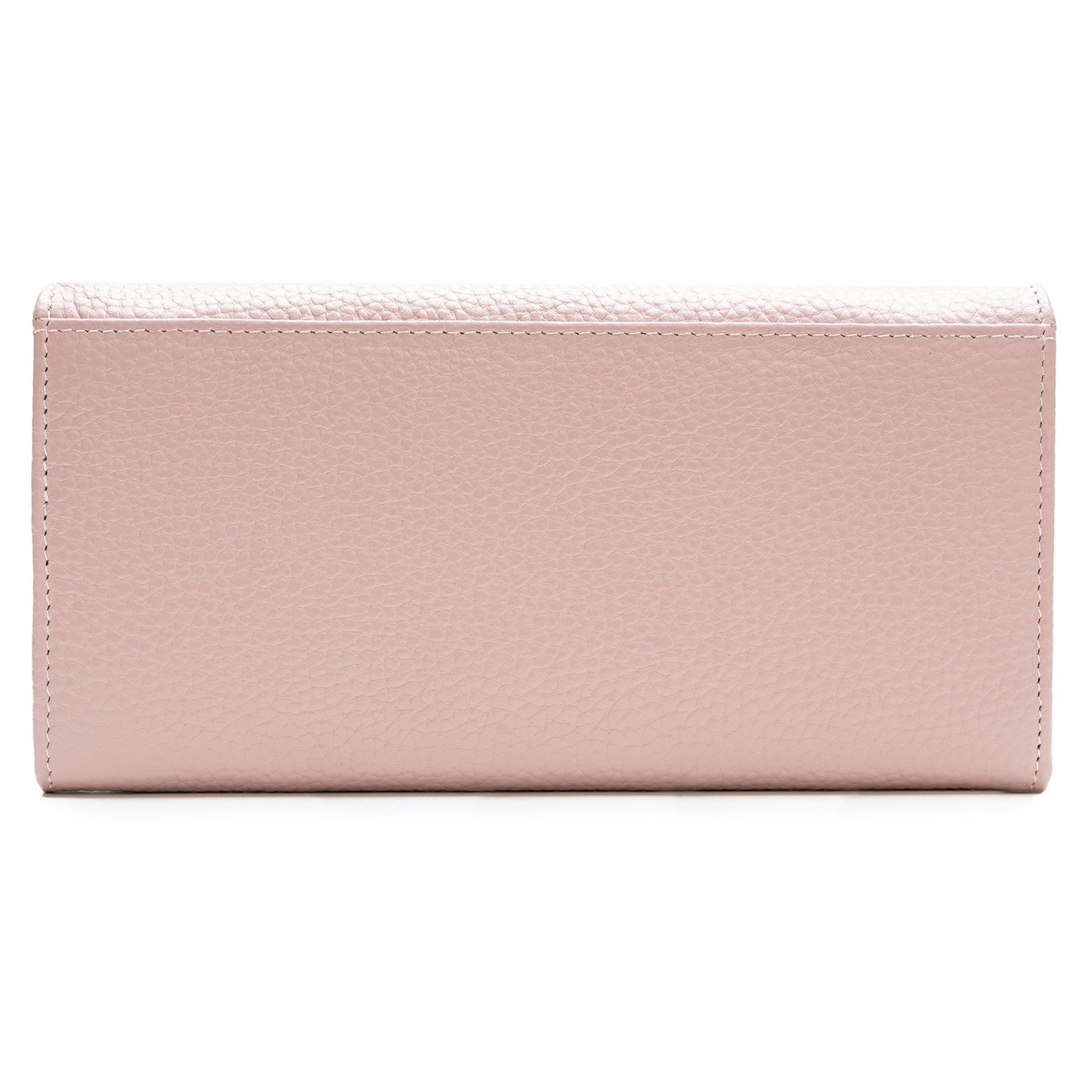 Geldbörse Leder Leather, pink Bologna Lazarotti