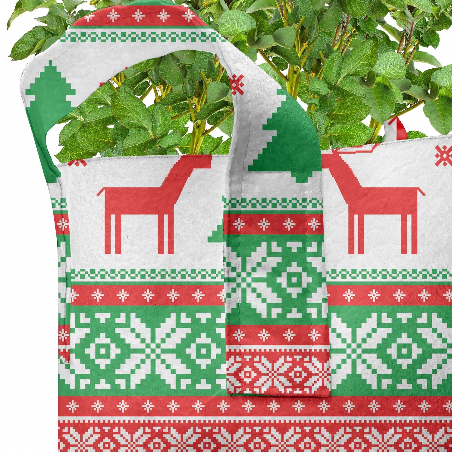 Pflanzen, Ferienzeit Griffen Weihnachten für Stofftöpfe Pflanzkübel Deer hochleistungsfähig Abakuhaus mit