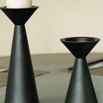 GelldG Kerzenhalter Schwarz Kerzenhalter 3er Set Metall Kerzenhalter für Stumpenkerzen