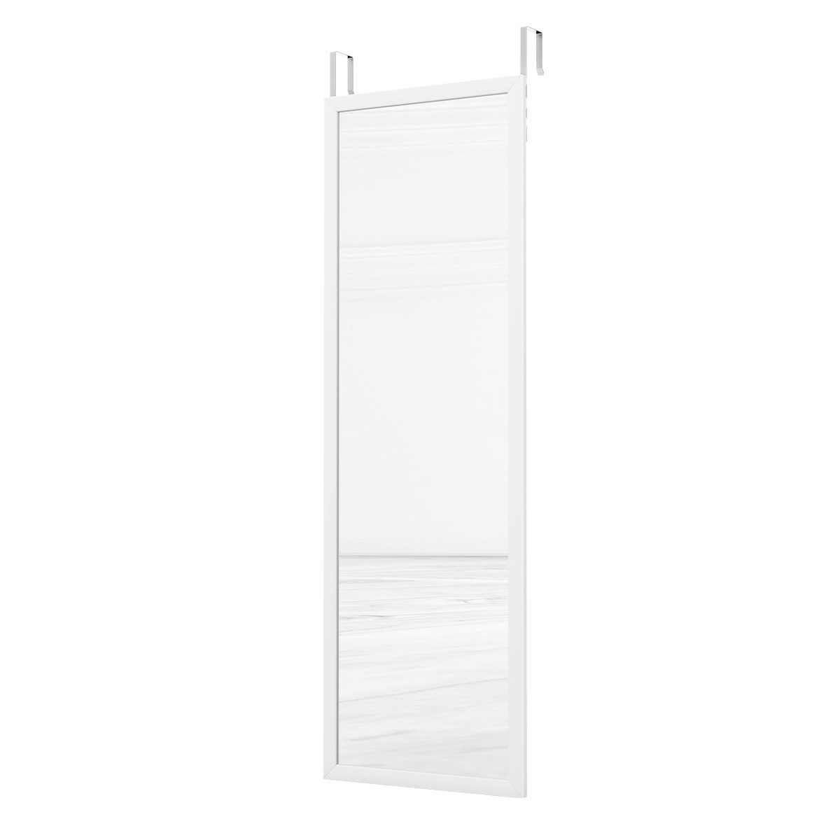COSTWAY Wandspiegel, mit höhenverstellbaren Hängehaken 107x36,5cm günstig online kaufen