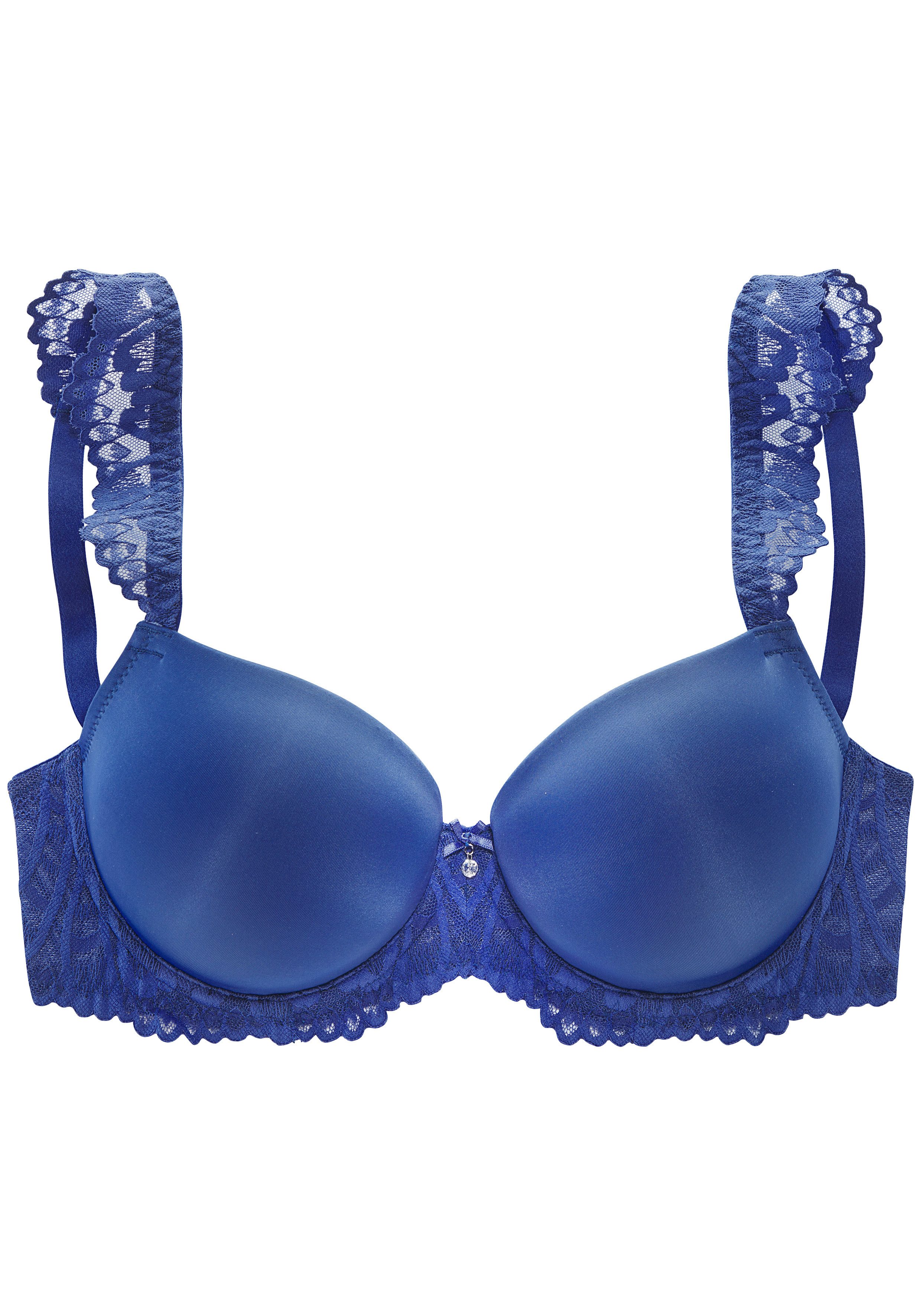 LASCANA Schalen-BH Flora mit wunderschönen Spitzenträgern und edlem Glitzeraccessoire, Dessous – Bild 2 von 5