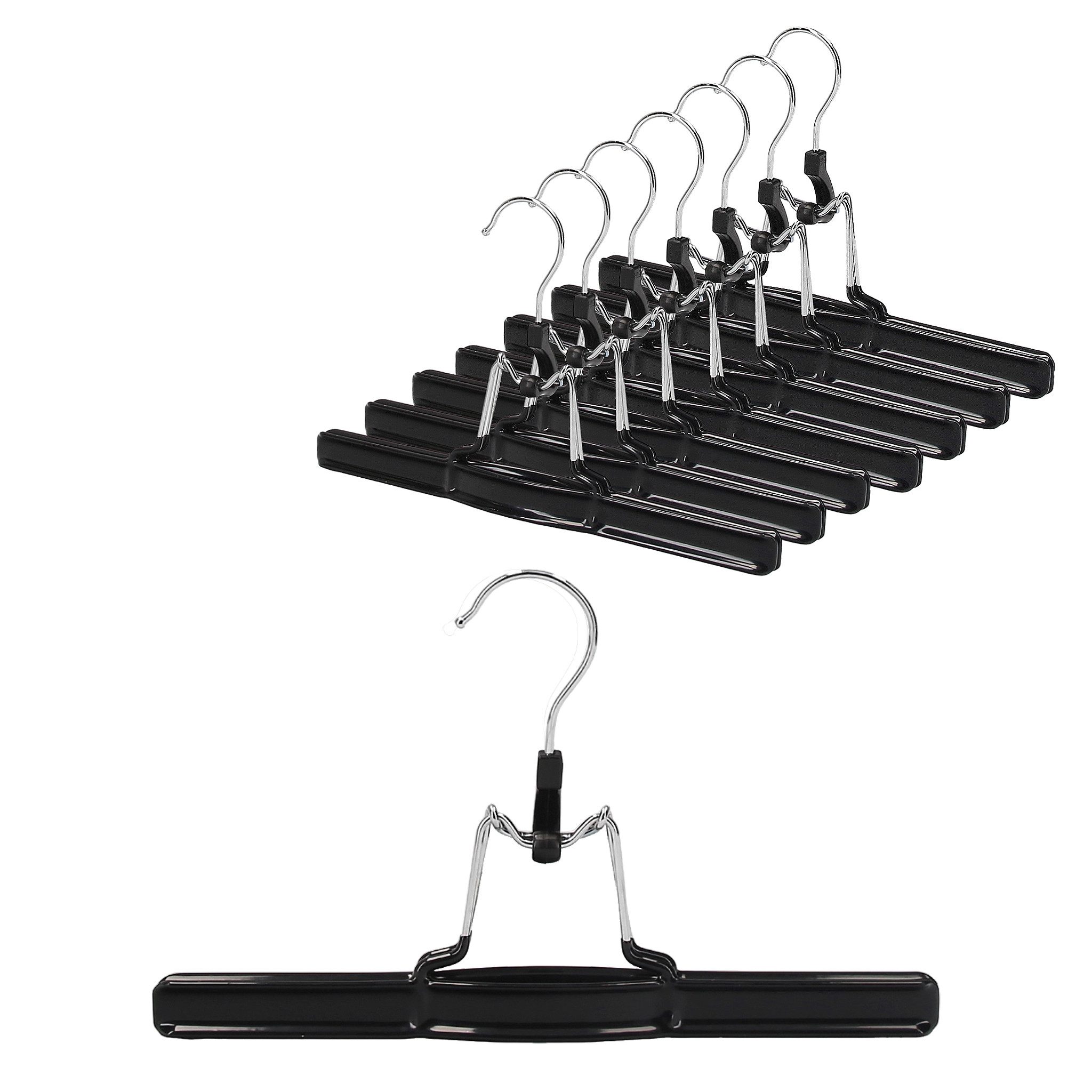 VonBueren Kleiderbügel VonBueren 8X Hosenbügel Klemmbügel schwarz, Hosenspa günstig online kaufen