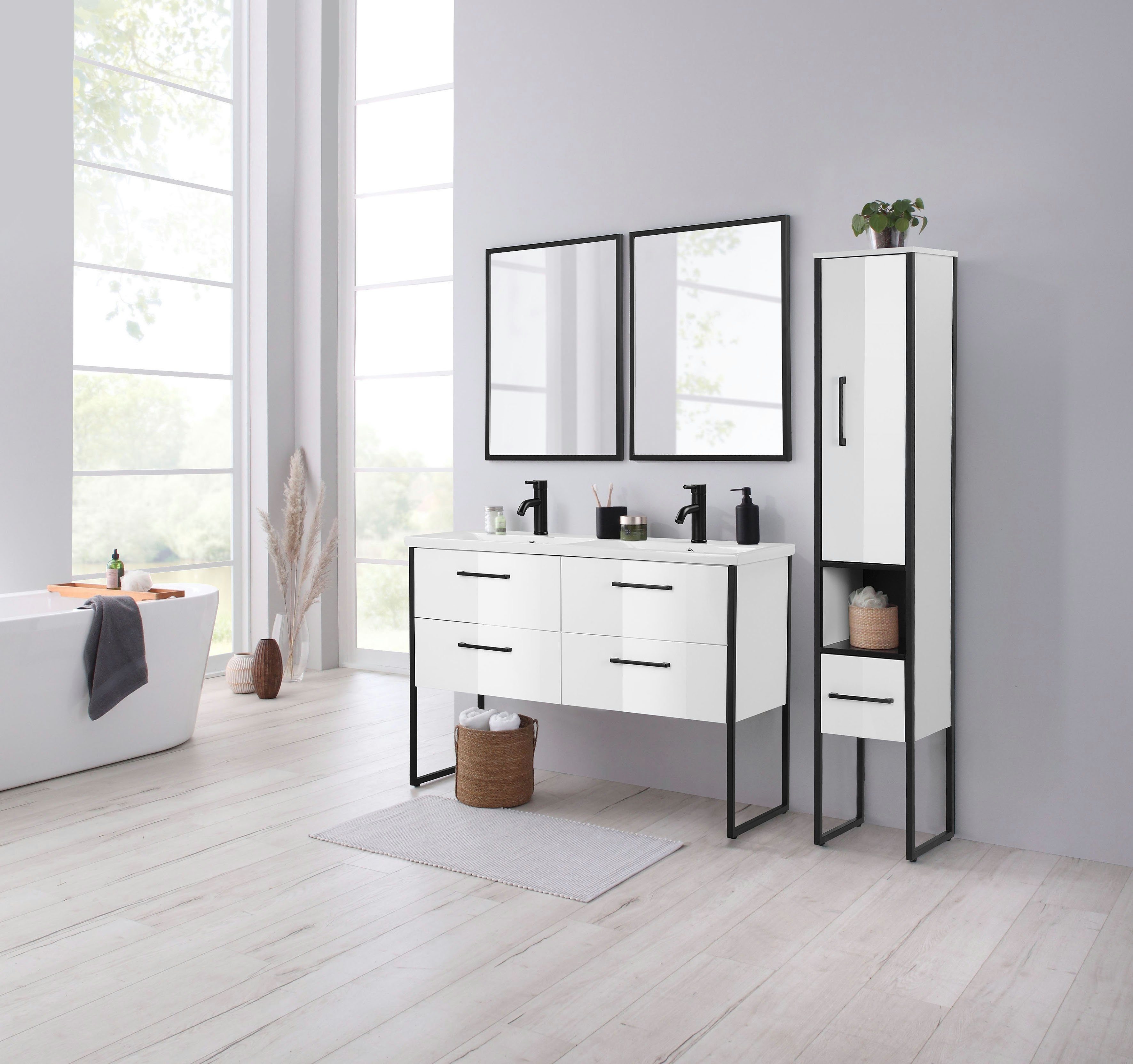 welltime Seitenschrank Paris premium Badmöbel, Breite günstig online kaufen
