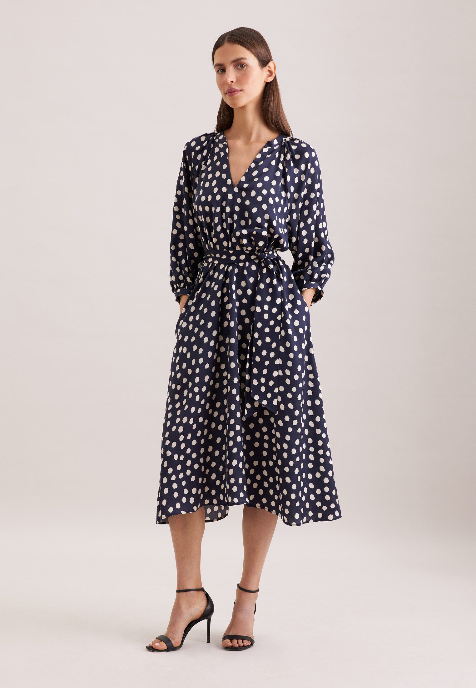 seidensticker Sommerkleid 3/4 V-Neck Druck