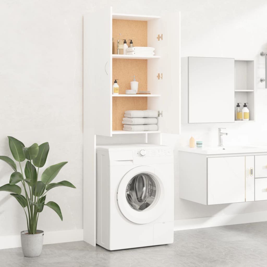 Weiß vidaXL Waschmaschinenschrank Waschmaschinenumbauschrank 64x25,5x190 cm