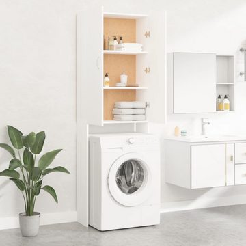 vidaXL Waschmaschinenumbauschrank Waschmaschinenschrank Weiß 64x25,5x190 cm