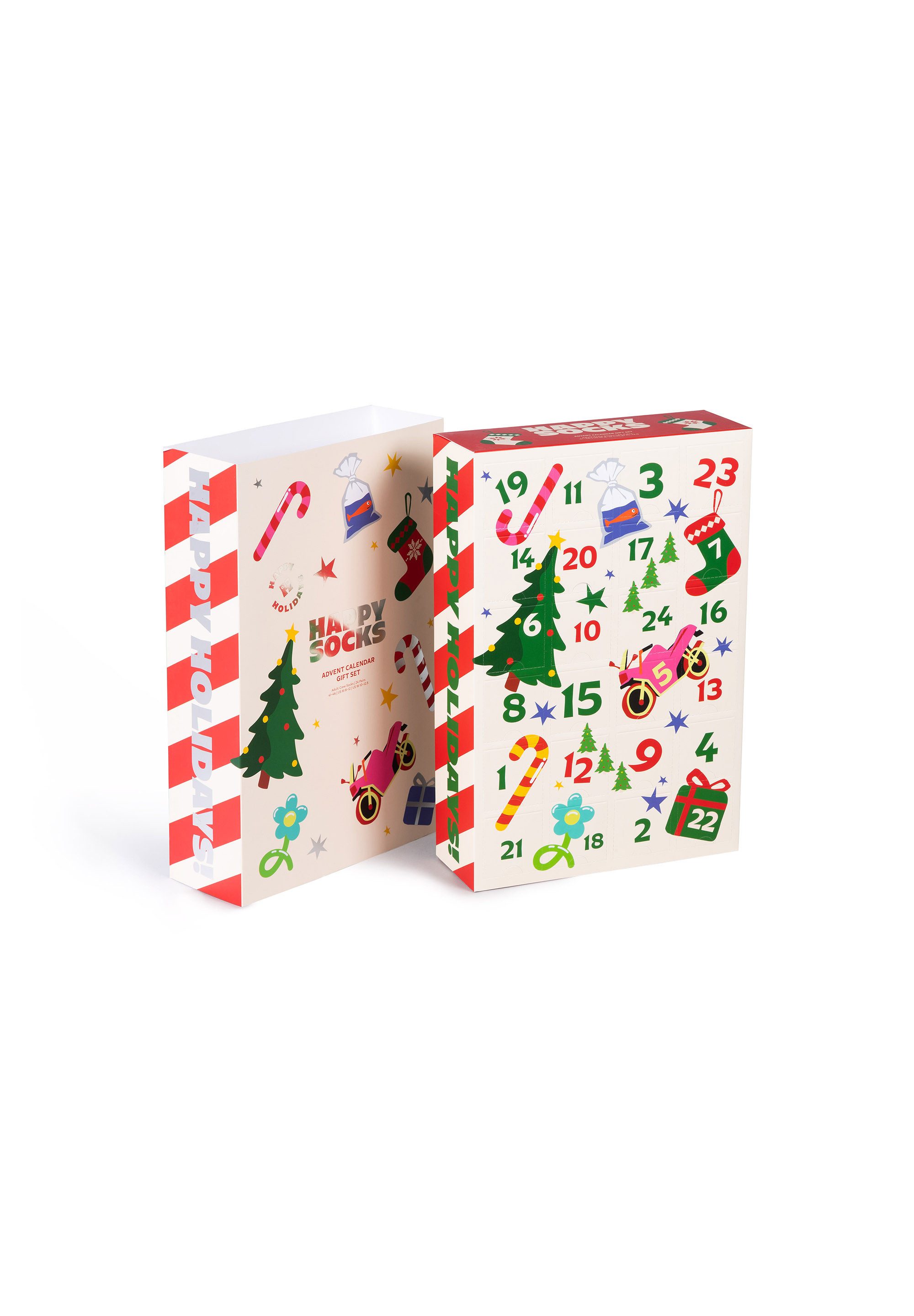 Happy Socks Adventskalender Advent Calendar, Socken mit vielfältigen Designs