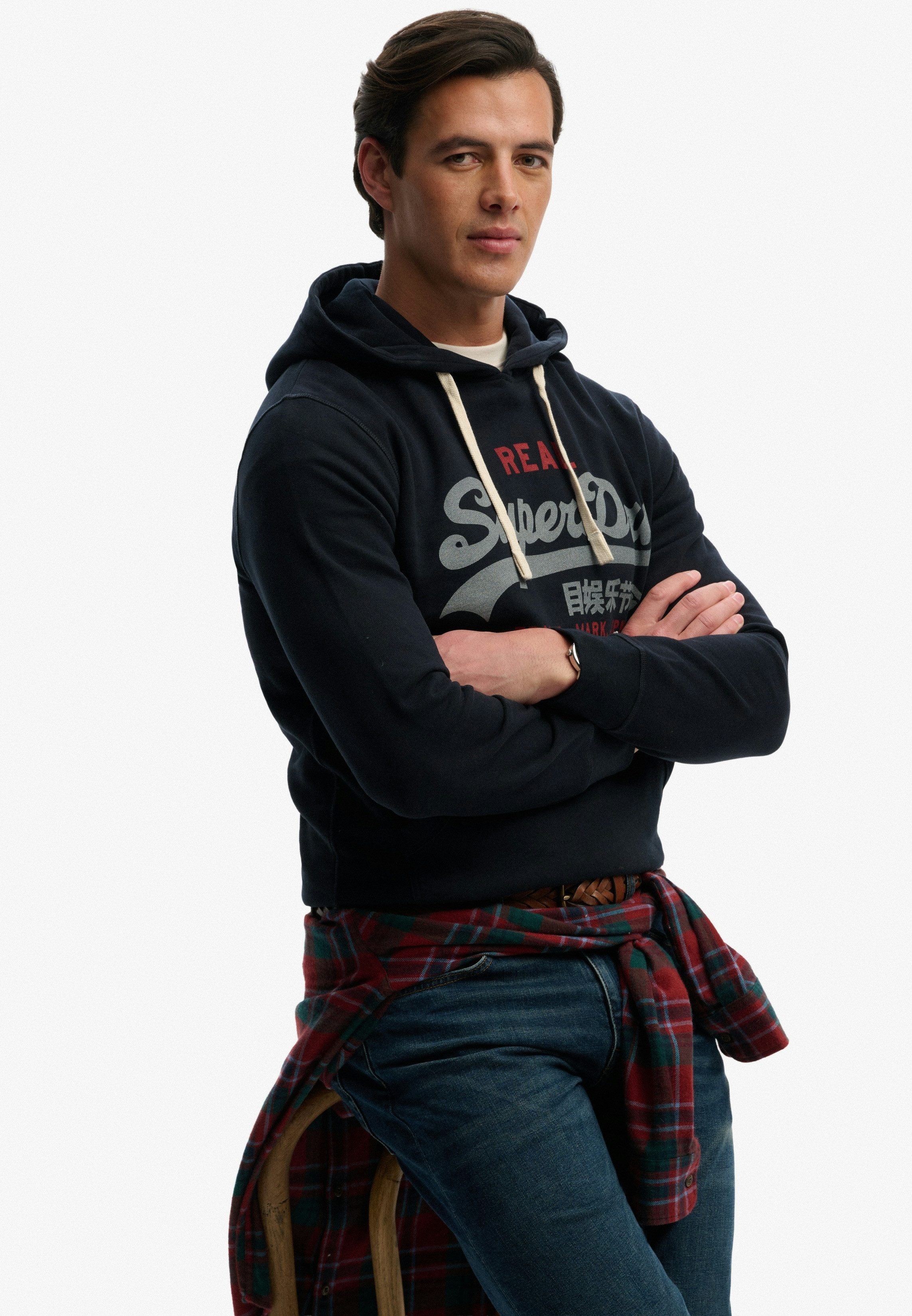 Superdry Kapuzensweatshirt VL CLASSIC HOOD mit klassischem Vintage-Logo Print