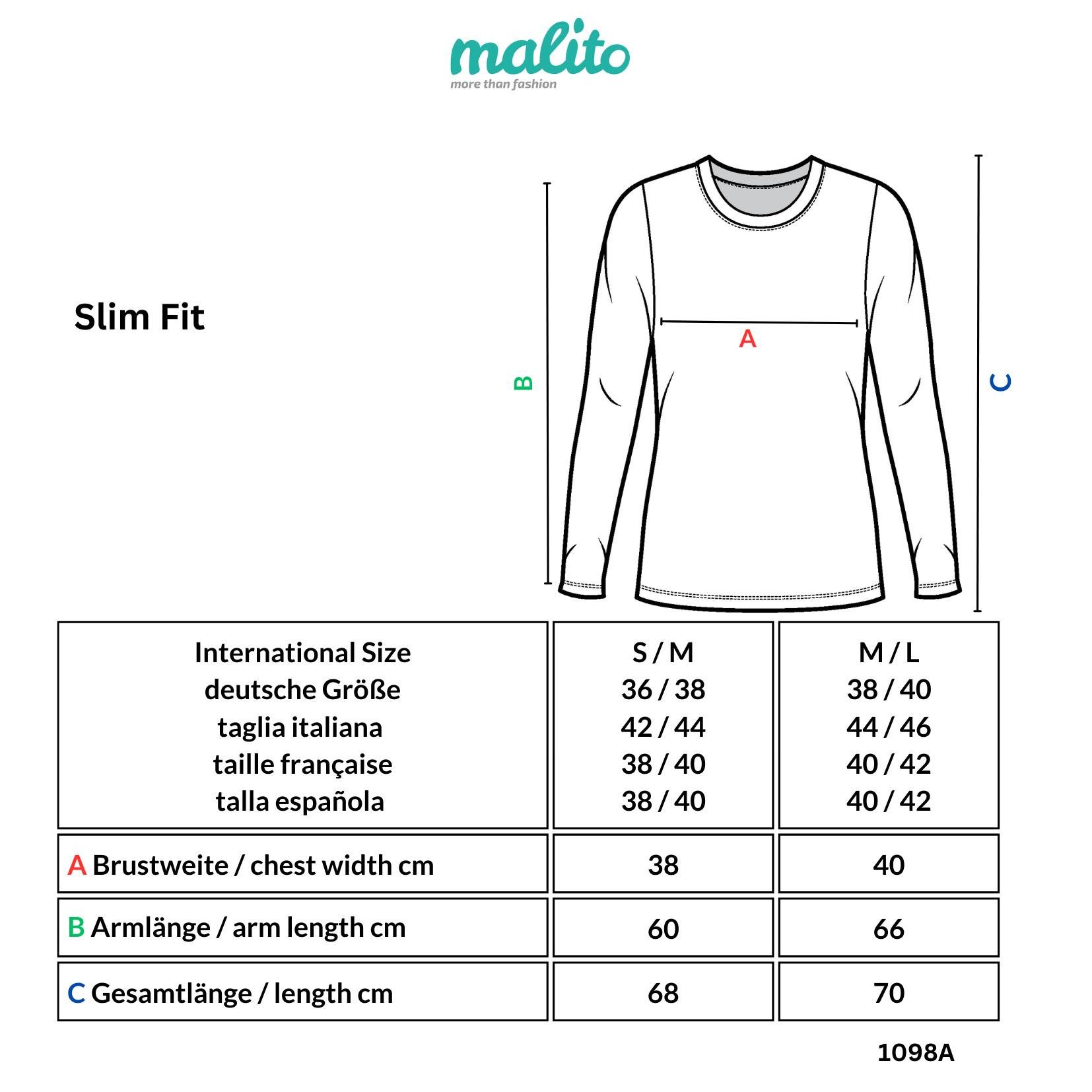 Muse Rundhalsshirt Basic Langarm Longshirt Skinny Fit 1098A günstig online kaufen