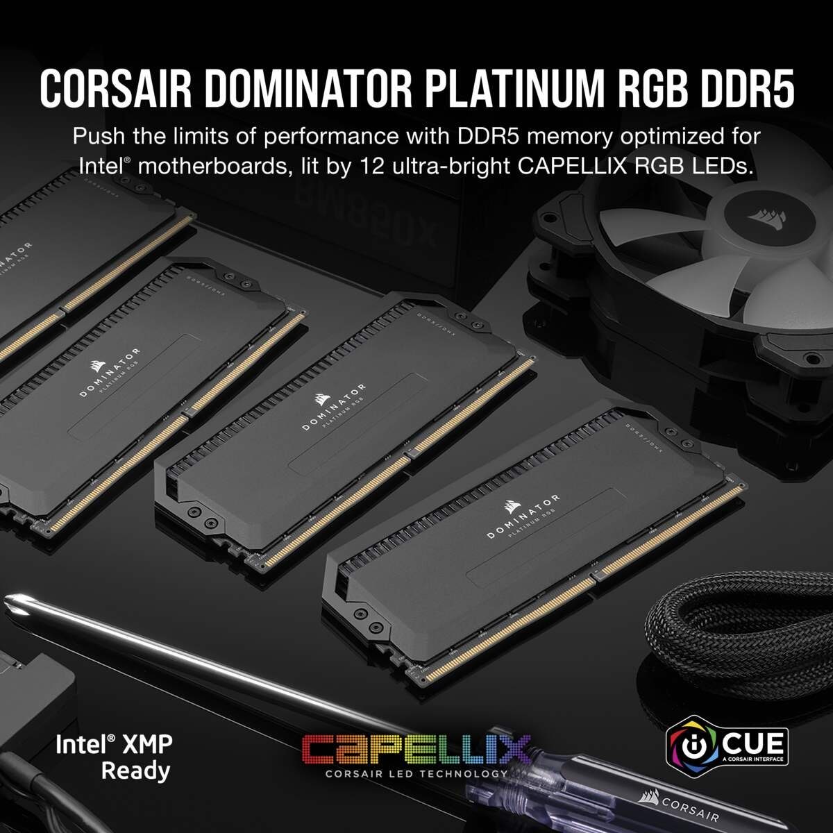 Dominator 6200MHz Arbeitsspeicher ICUE) RGB Platinum Beleuchtung (2x16GB) DIMM DDR5 32GB Corsair (RGB