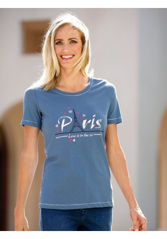 Платье в футболка с Paris-Druckmotiv