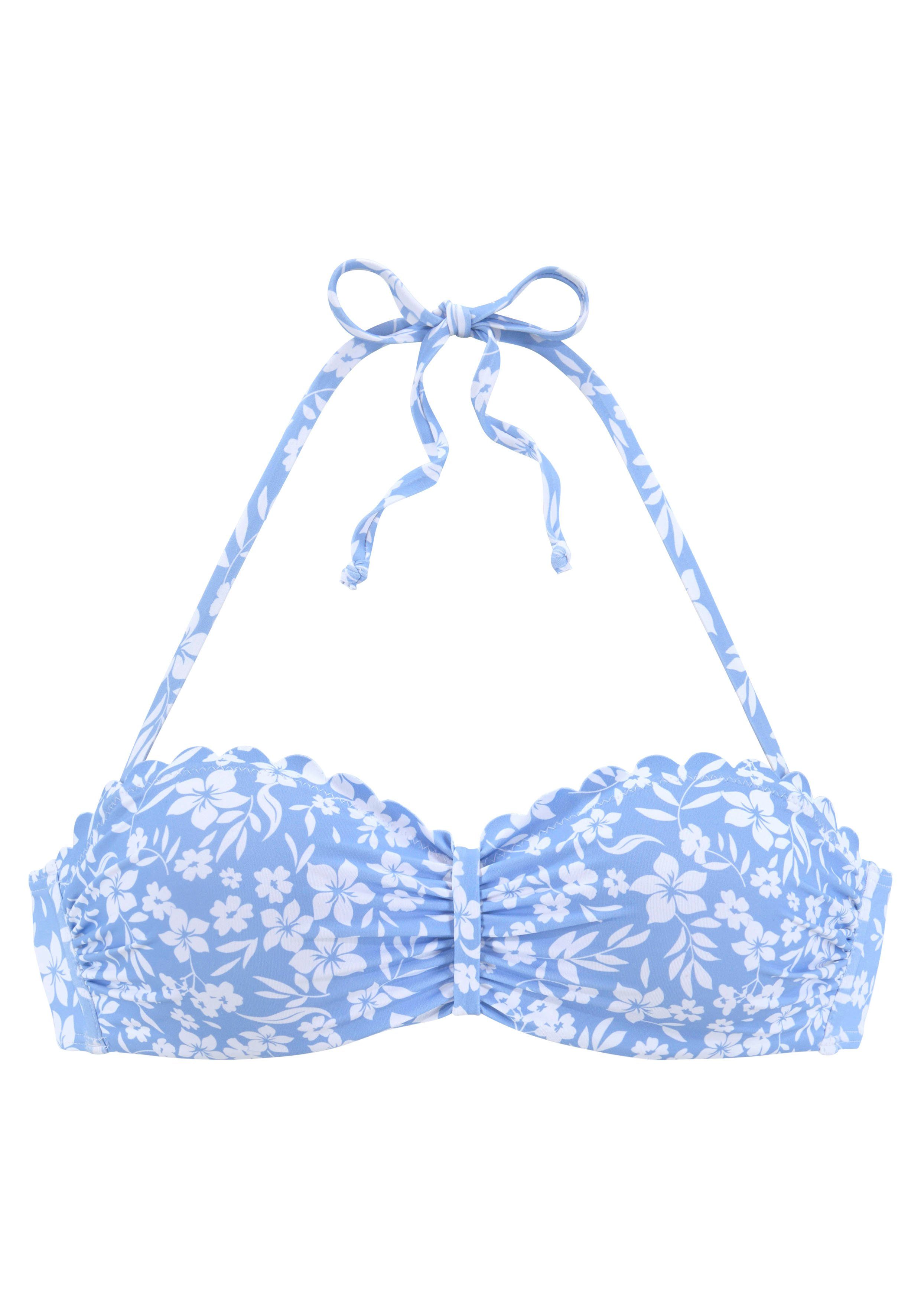 Vivance Bügel-Bandeau-Bikini-Top Leni, mit gelaserter Wellenkante günstig online kaufen