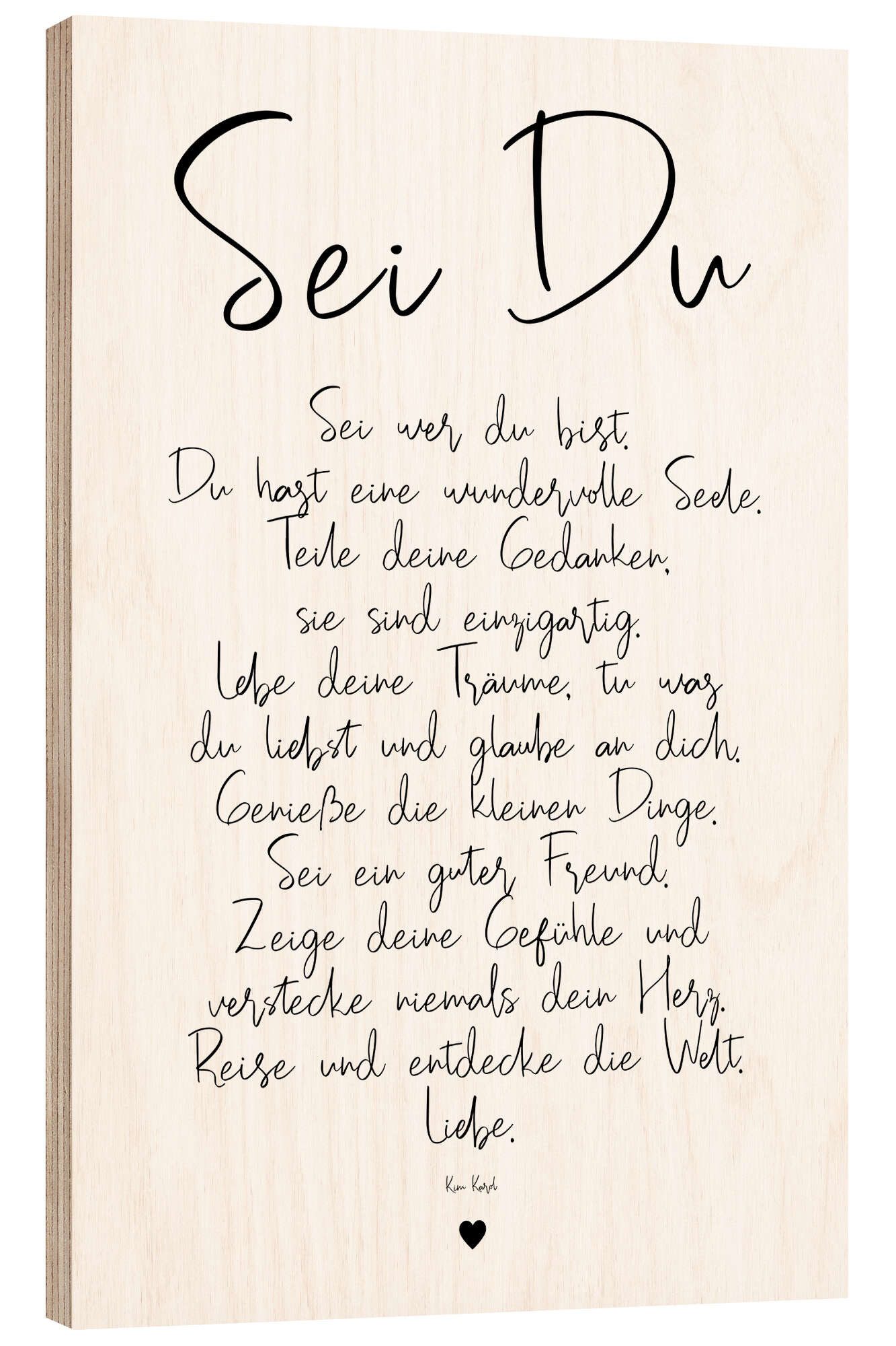 Posterlounge Wandbild Sei Du - ein Gedicht, Ohkimiko, erhältlich als Poster, Leinwandbild, Wandsticker oder Acrylglasbild