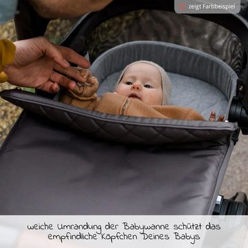 Hauck Kombi-Kinderwagen Walk N Care Air Trio Set - Dark Olive, 3in1 Kinderwagen Set mit Babyschale, Babywanne, Sportsitz & Zubehör