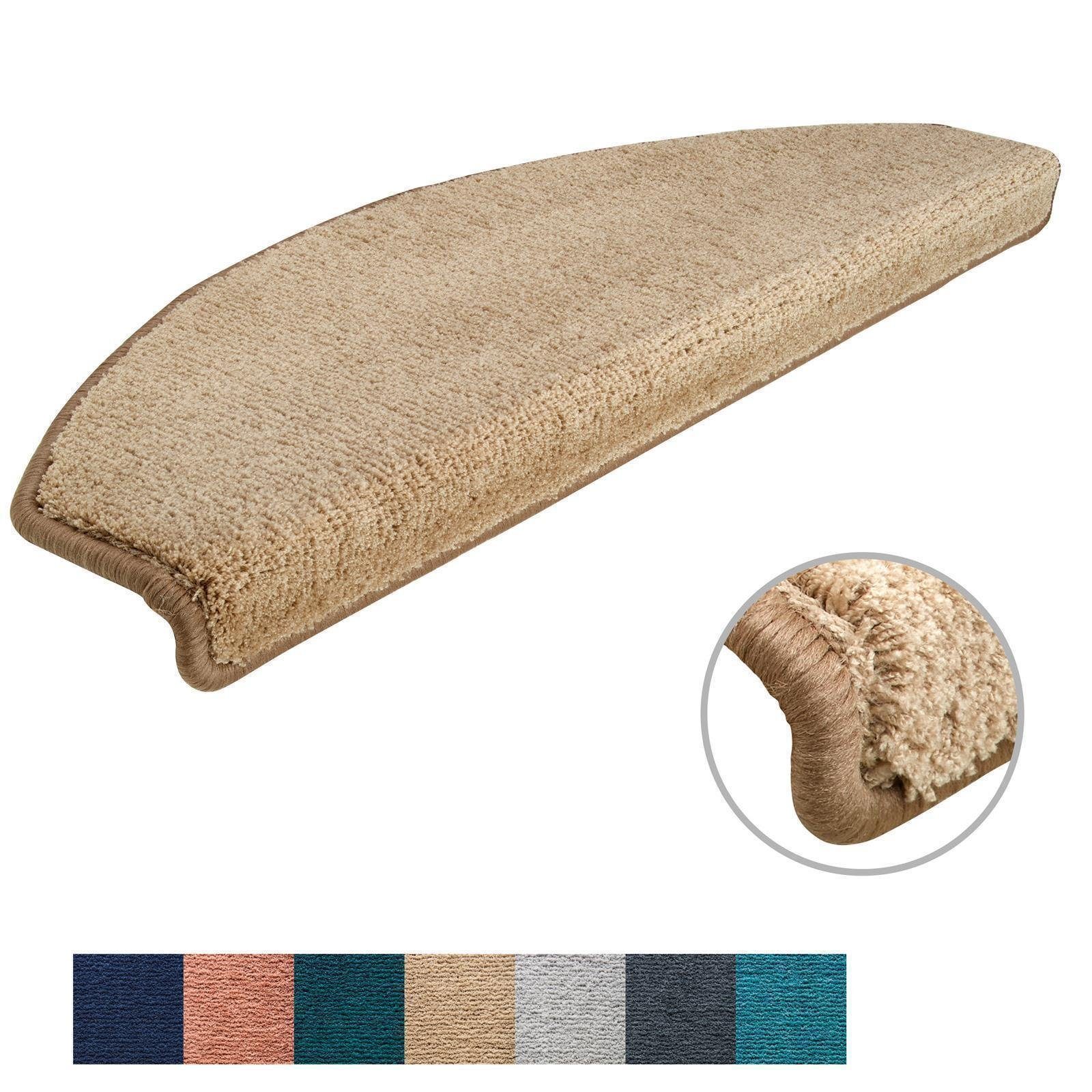 Metzker® Stufenmatte Stufenmatten Sweet Halbrund, halbrund, Höhe: 14 mm, 15 Stück im Set - Hellbraun