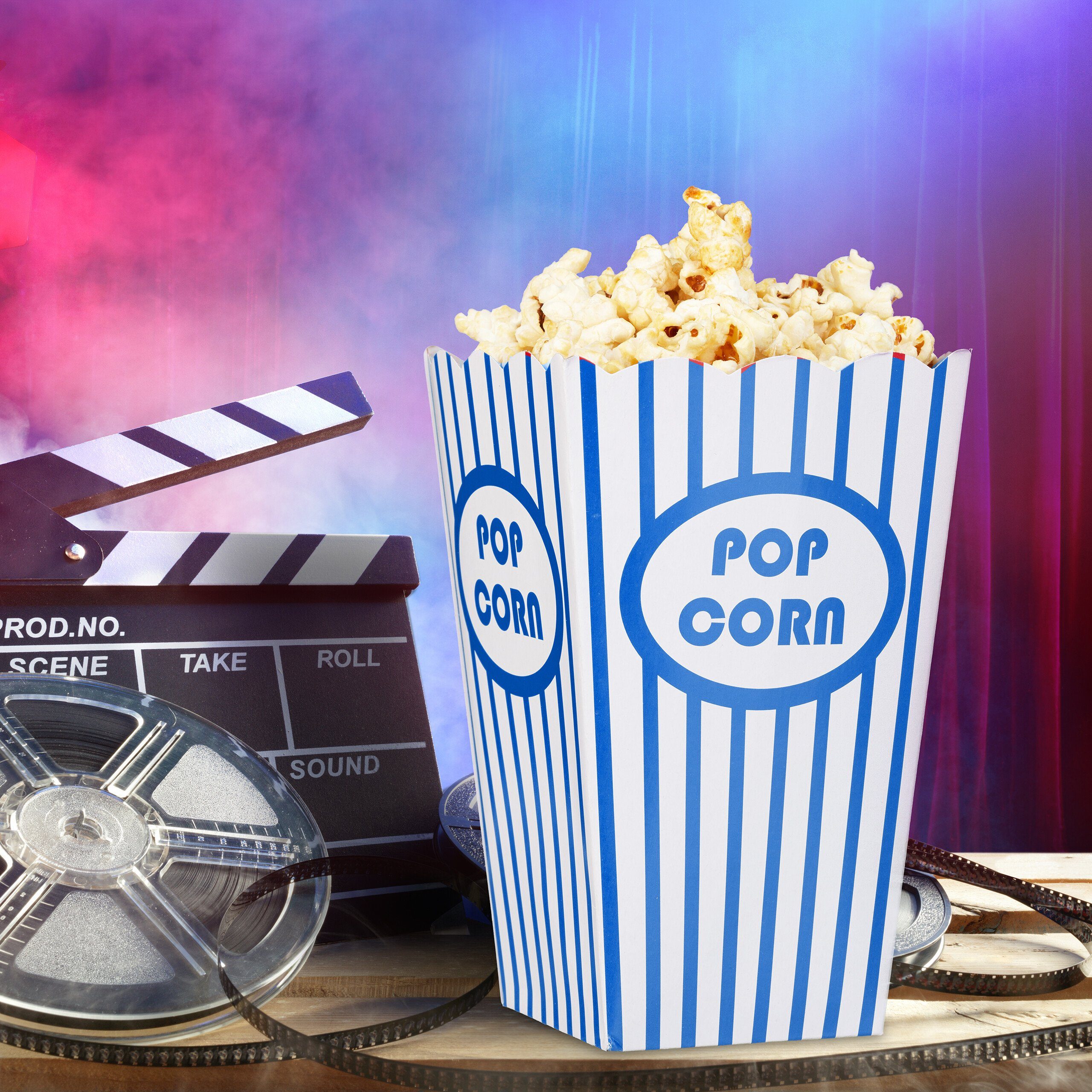 relaxdays Snackschale Popcorntüten 48er Set, Pappe, (48er Set, 48-tlg)