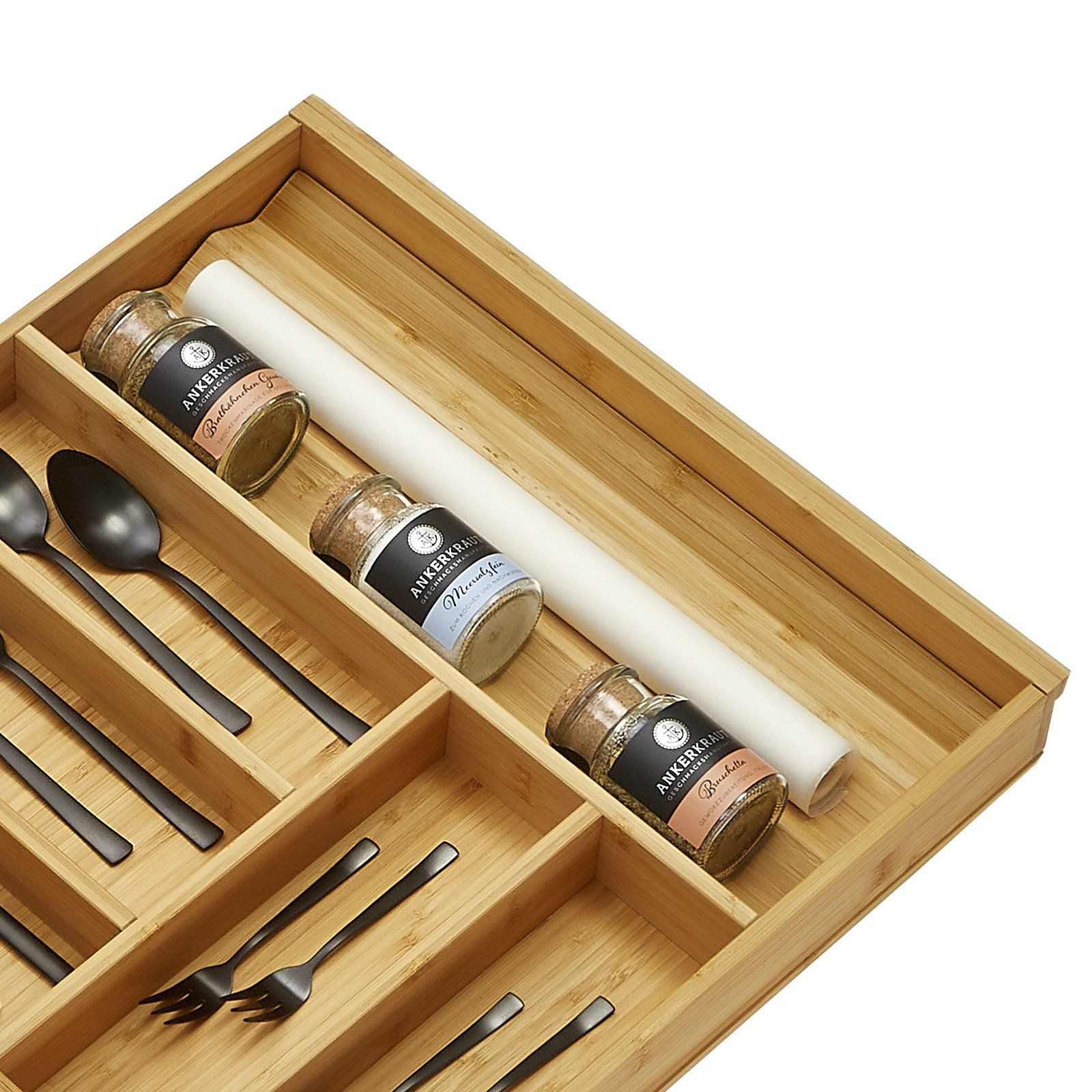 SO-TECH® Besteckeinsatz Bambus Gewürzeinsatz für Besteckkasten ORGA-BOX 3, günstig online kaufen