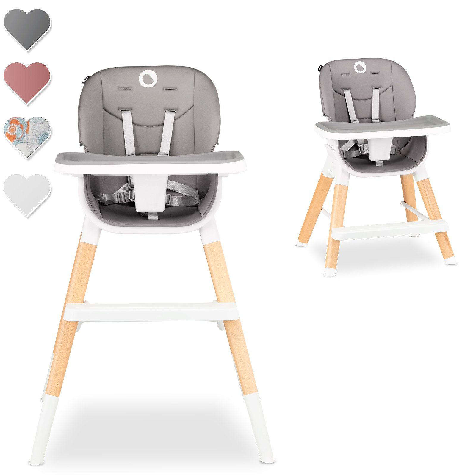 lionelo Hochstuhl Mona (TOP), 4in1bis 75kgWaschbar Polsterung günstig online kaufen