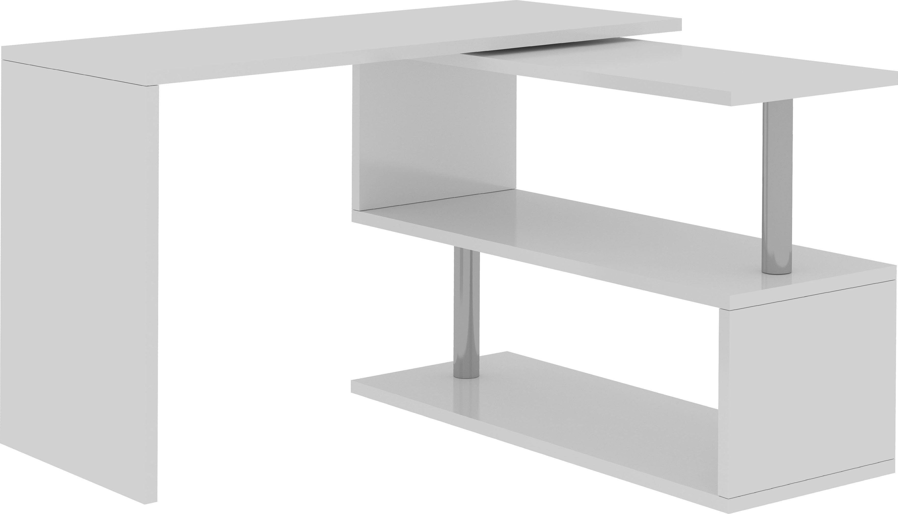Home affaire Schreibtisch Volta, Made in Italy, multifunktional - als Computertisch, Eckschreibtisch oder Sideboard